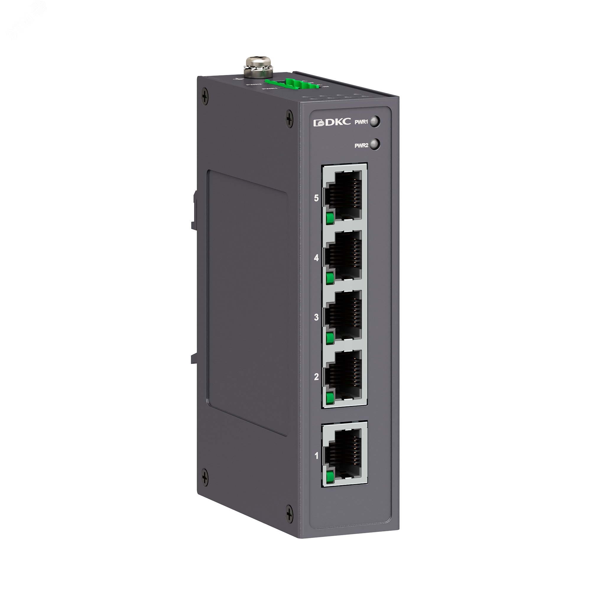Изображение товара Промышленный неуправляемый коммутатор 5 портов IP30 для DIN-рейки