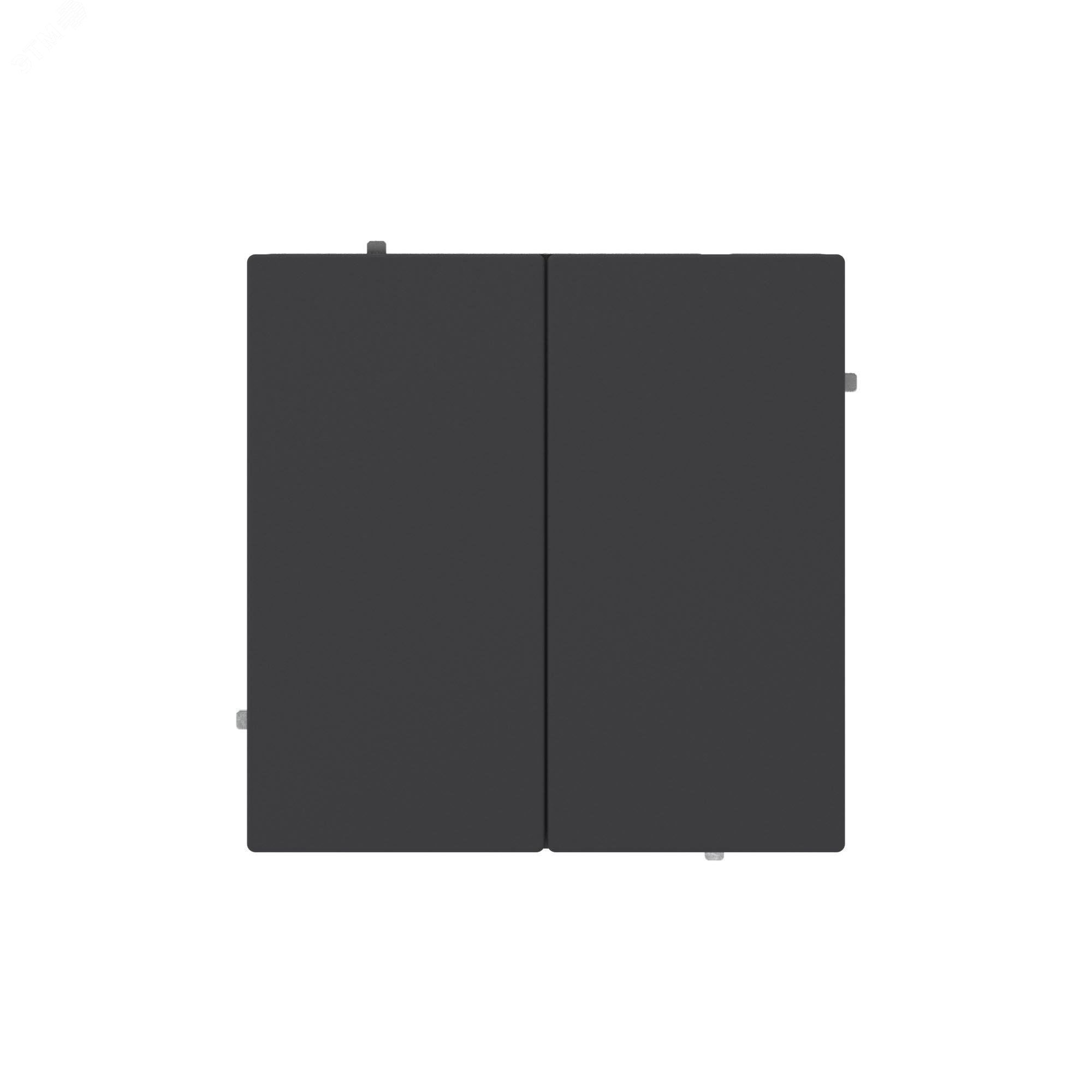 Изображение товара Выключатель двухклавишный KANT DKC IP20 Черный уголь