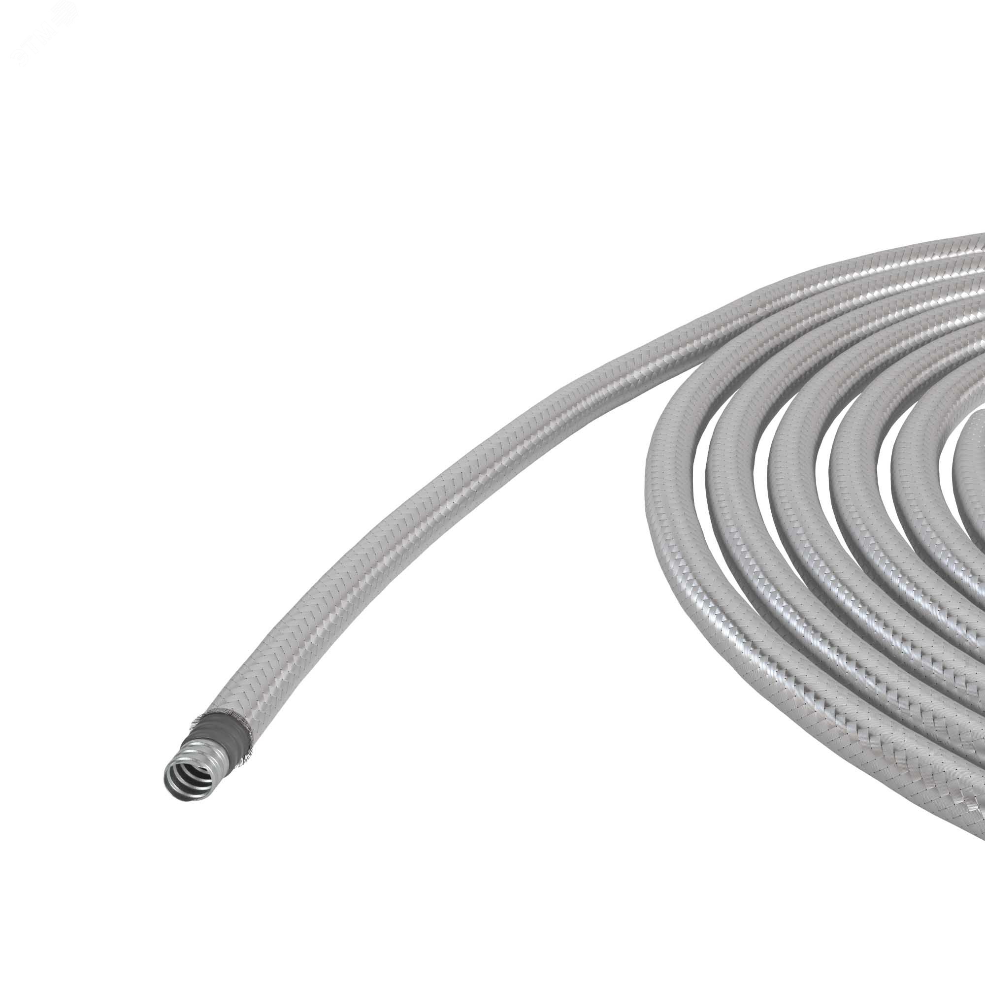 Изображение товара Металлорукав DN 15мм в герм. ПВХ изоляции и нержавеющей стали 50м