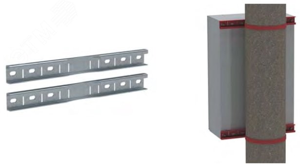CE/RAM box Комплект крепления шкафов к столбу (ширина 600 мм) R5FB600 DKC - превью 3