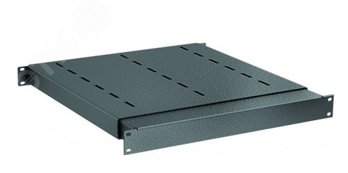 Изображение товара Полка регулируемая по глубине RAM telecom RAL 9005 для IT-корпусов