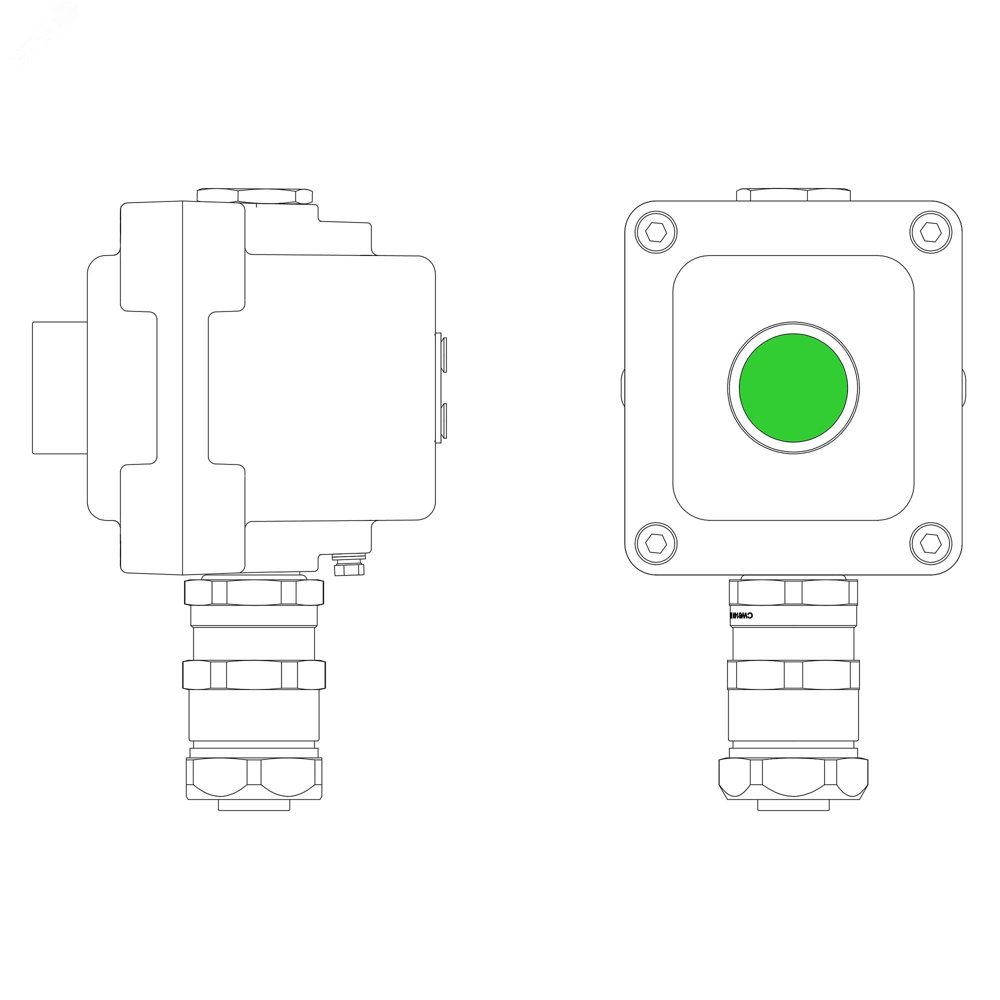 Изображение товара Пост управления взрывонепроницаемый из алюминия LCSD-01-B-MB-P1G(11)x1-PBMB-KAEPM2MHK-20