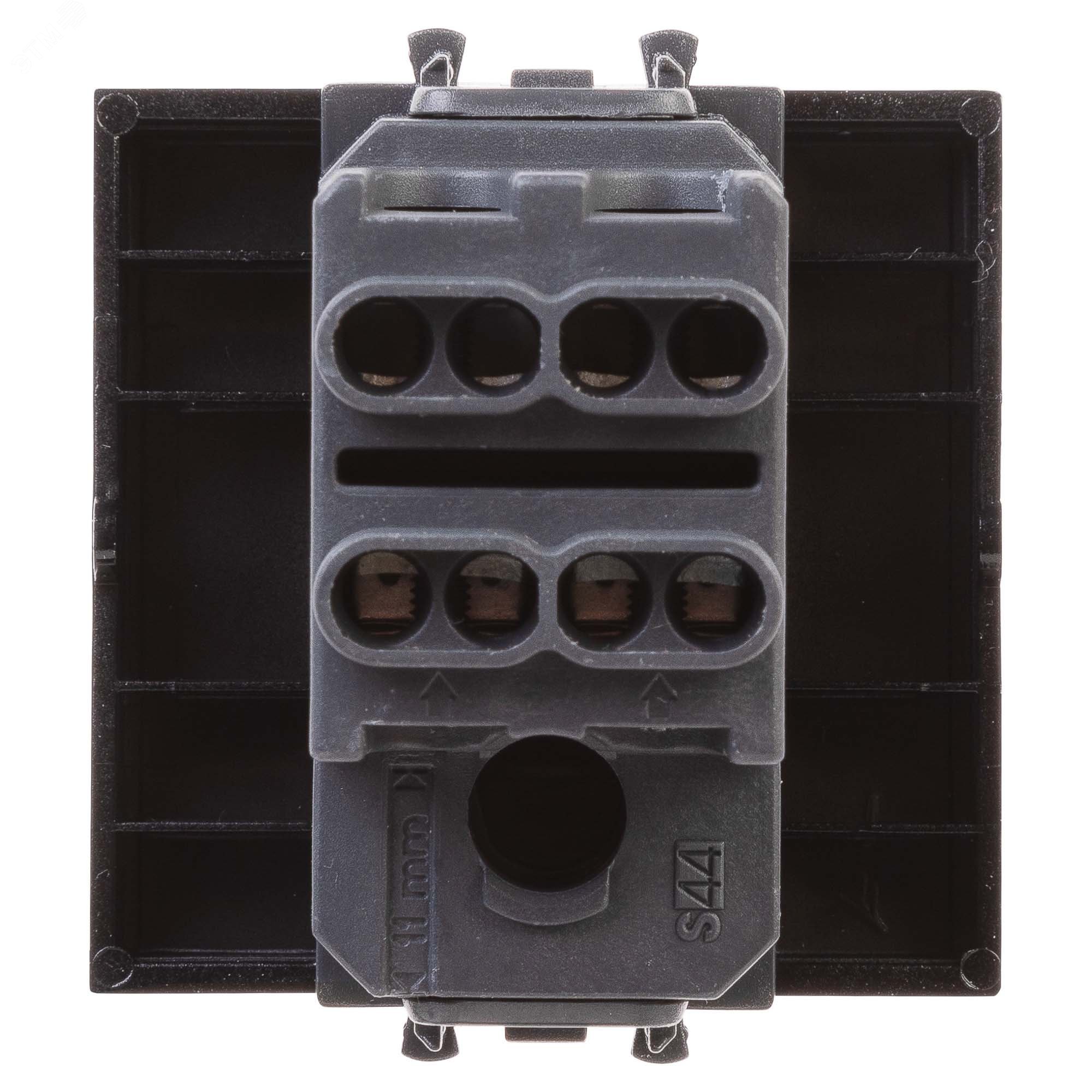Avanti Инвертор одноклавишный модульный           Черный квадрат 2 модуля (Переключатель сх.7) 4402122 DKC - превью 4