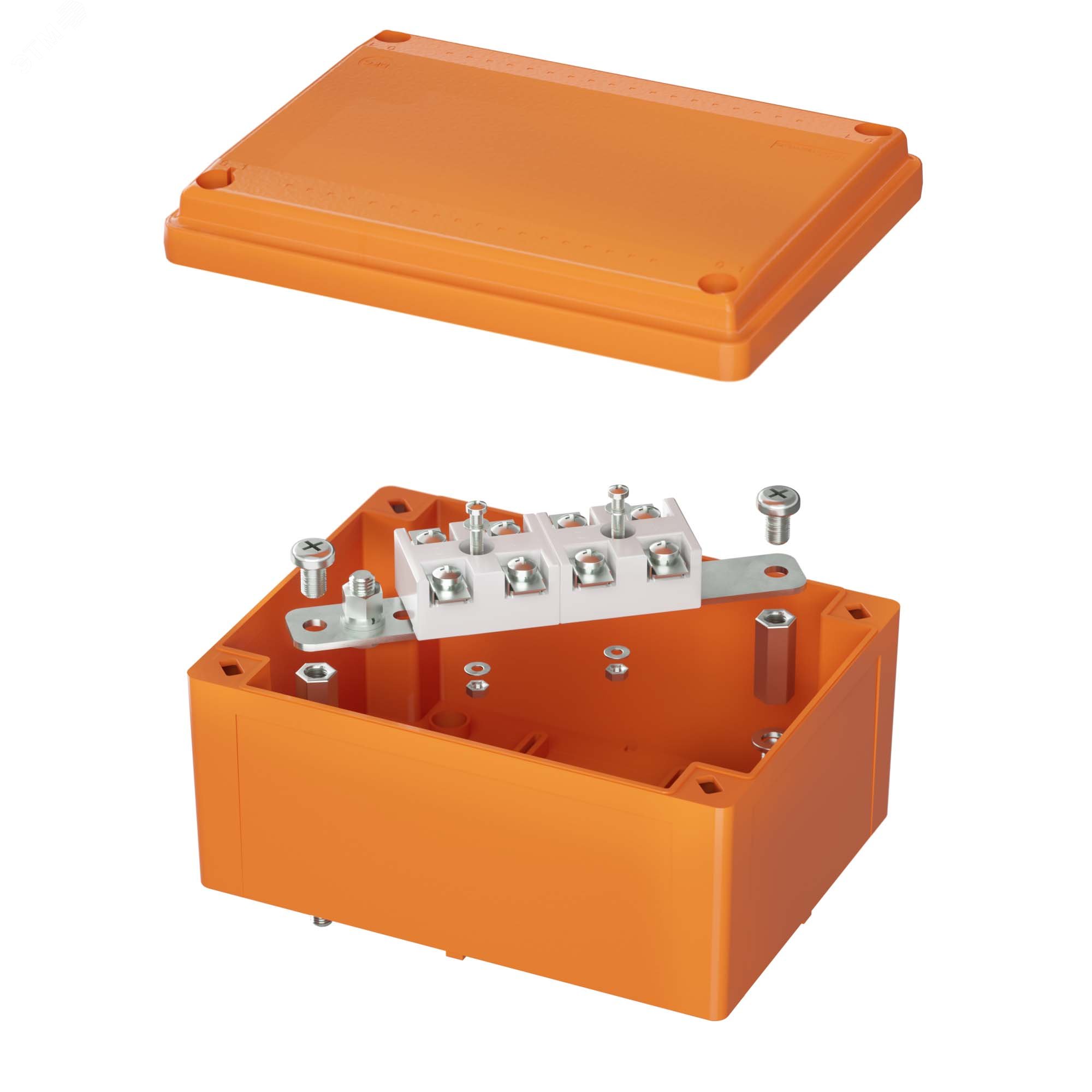 Коробка пластиковая FS с гладкими стенками и клеммниками IP56 150х110х70мм 4р 450V 32A 10мм.кв нержавеющий контакт FSK20410 DKC - превью 2