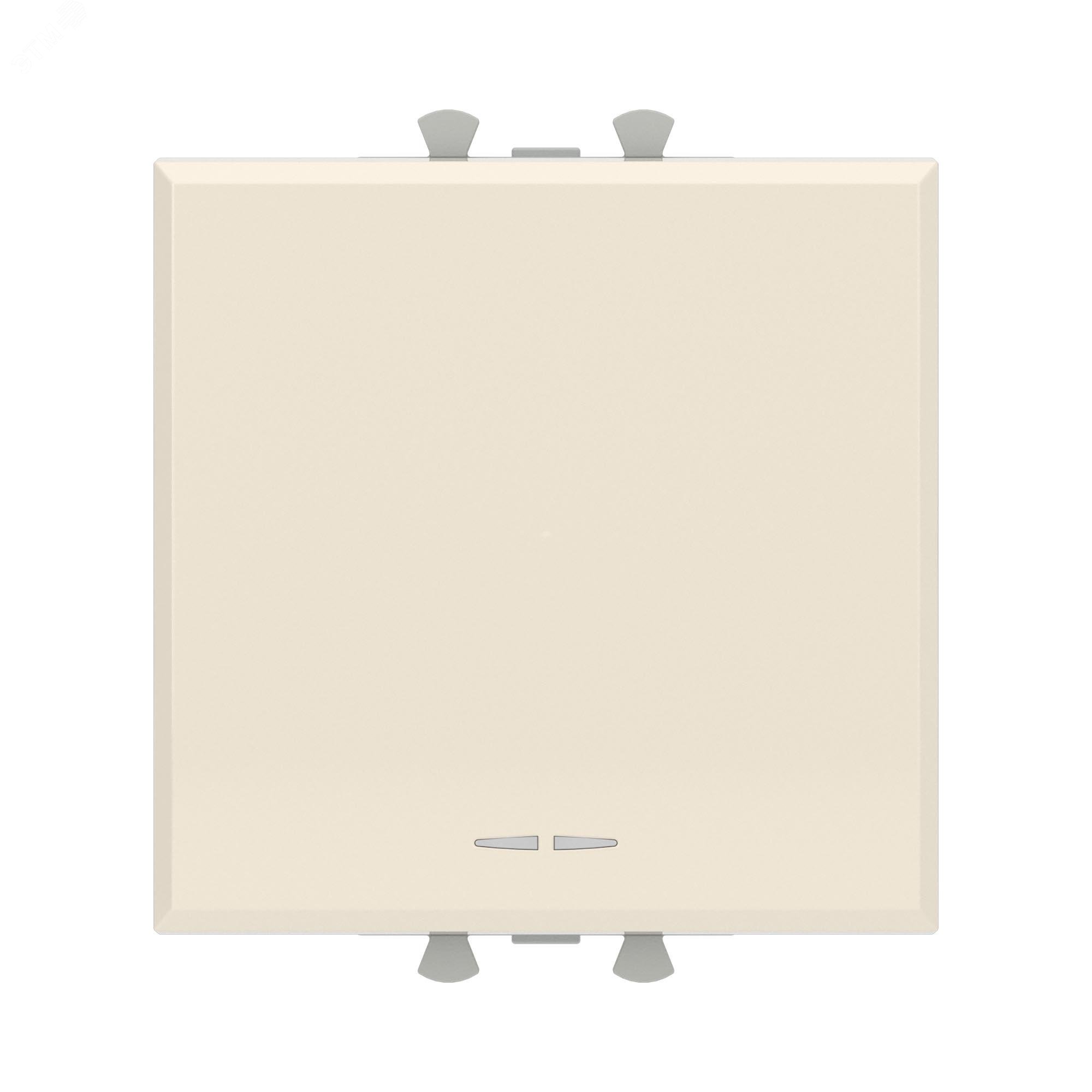 Изображение товара Кнопка Ванильная дымка 16А 2 модульная для управления освещением