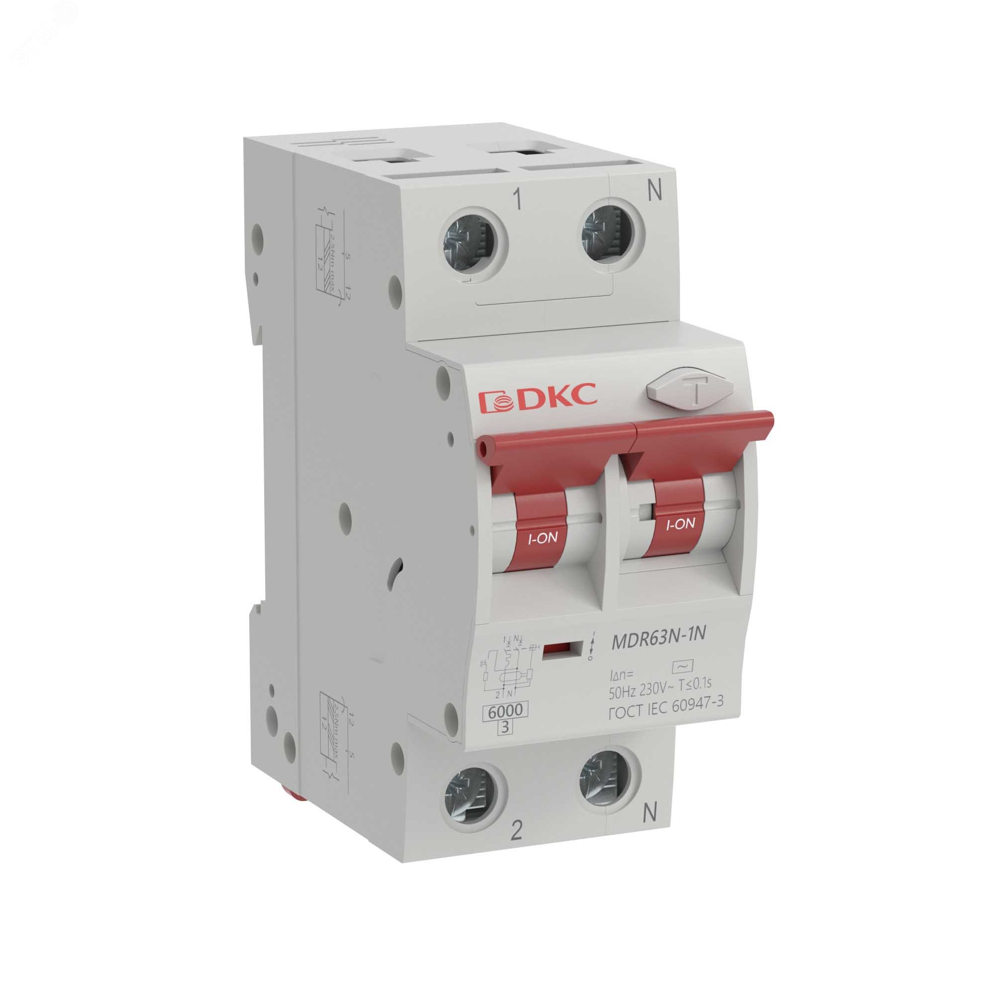 Изображение товара Выключатель автоматический дифференциального тока YON MAX MDR63N, 50A, 100мА