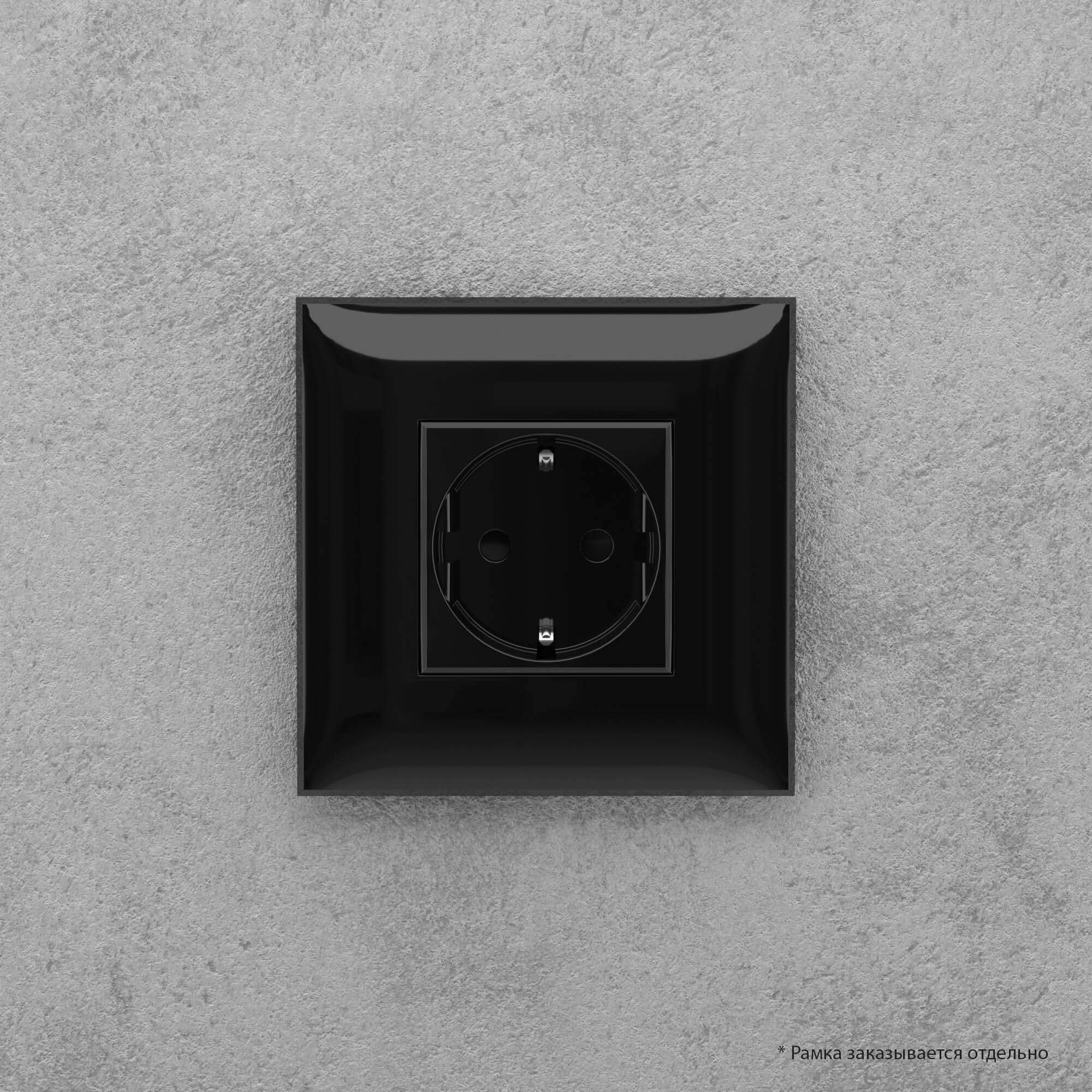 Avanti Розетка в стену, 2P+E, с защитными шторками, ''Черный квадрат'' 4402003 DKC - превью 7