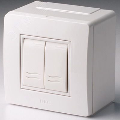 Коробка для миниканала 2 выключателя белая универсальная 10001 DKC - превью 2