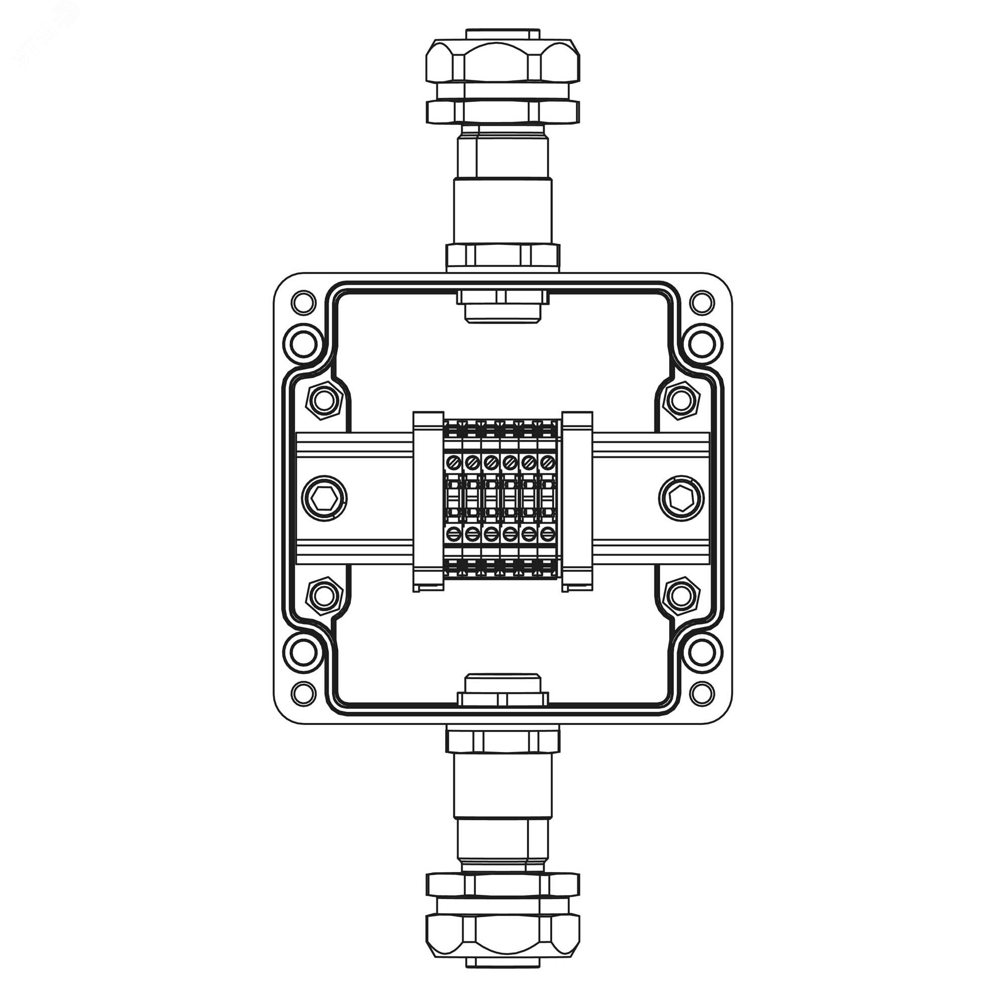 Изображение товара Взрывозащищенная клеммная коробка из полиэстера IP66 для опасных сред DKC TBE-P