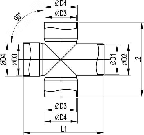 Угол плоский Г-образный 100x80 NPAN IN-Liner артикул 01749 DKC - купить ...