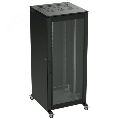 Изображение товара Напольный шкаф телекоммуникационный 47U 800x1000 стеклоRAL9005 DKС Изображение товара Напольный шкаф телекоммуникационный 47U 800x1000 стеклоRAL9005 DKС