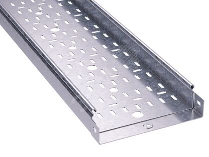 Лоток перфорированный 400х50 L=3000мм толщина 1.2мм цинк-ламельный