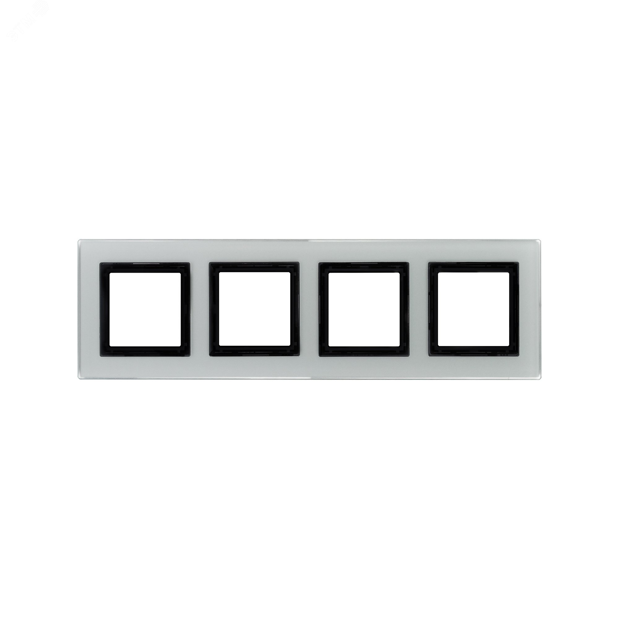 Изображение товара Рамка из натурального стекла, ''Avanti'', светло-серая, 8 модулей (шт)