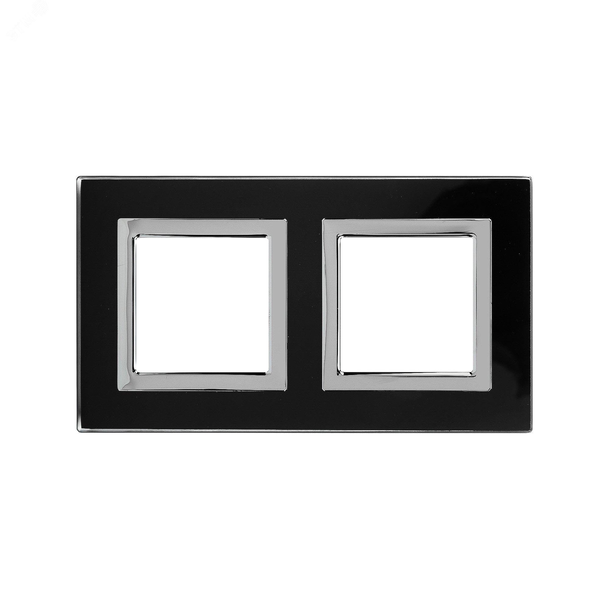 Рамка из натурального стекла, ''Avanti'', черная, 4 модуля 4402824 DKC - превью 2