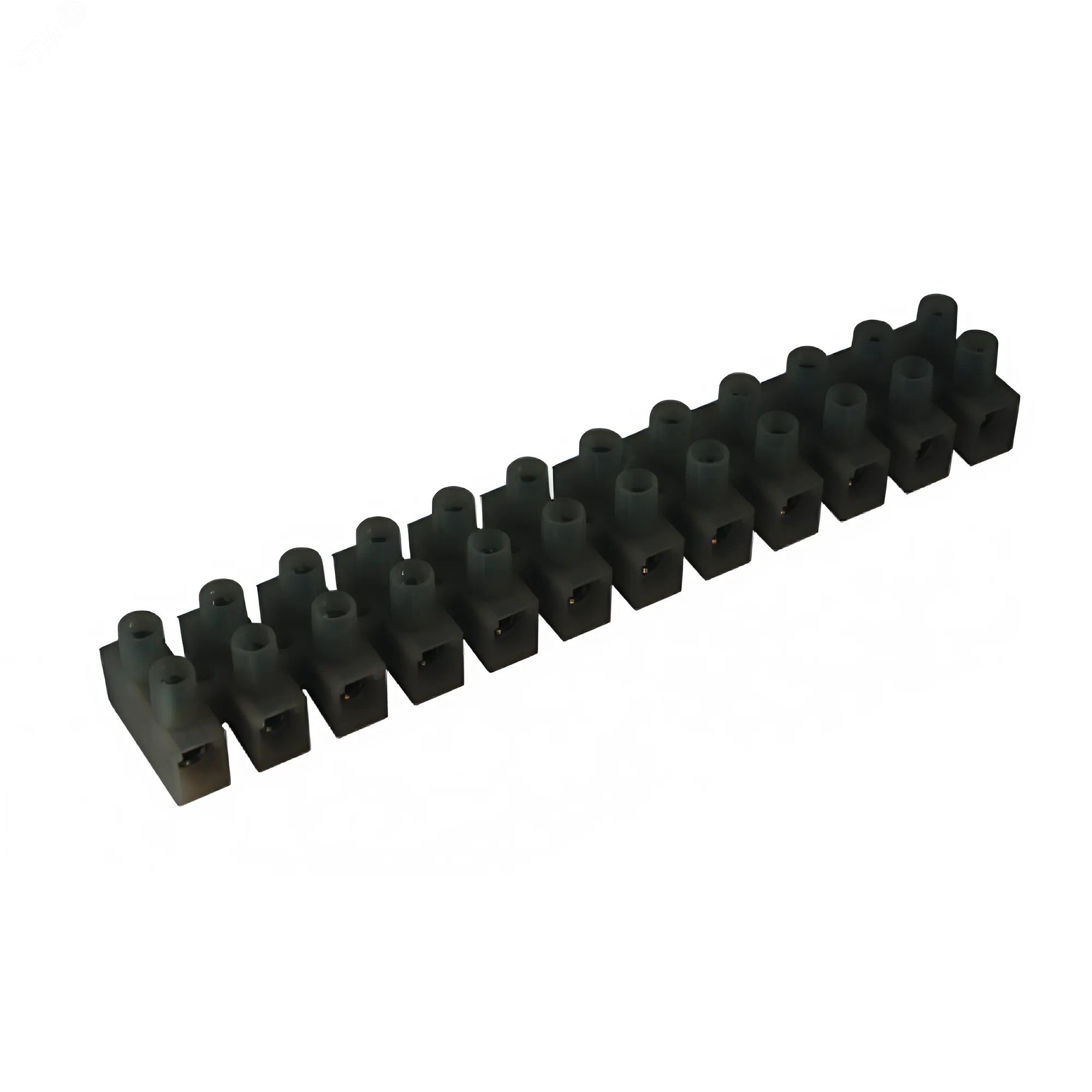 Изображение товара Клеммник 3П 85 градусов 450V 24A 2 5мм.кв полипропилен черный (шт)