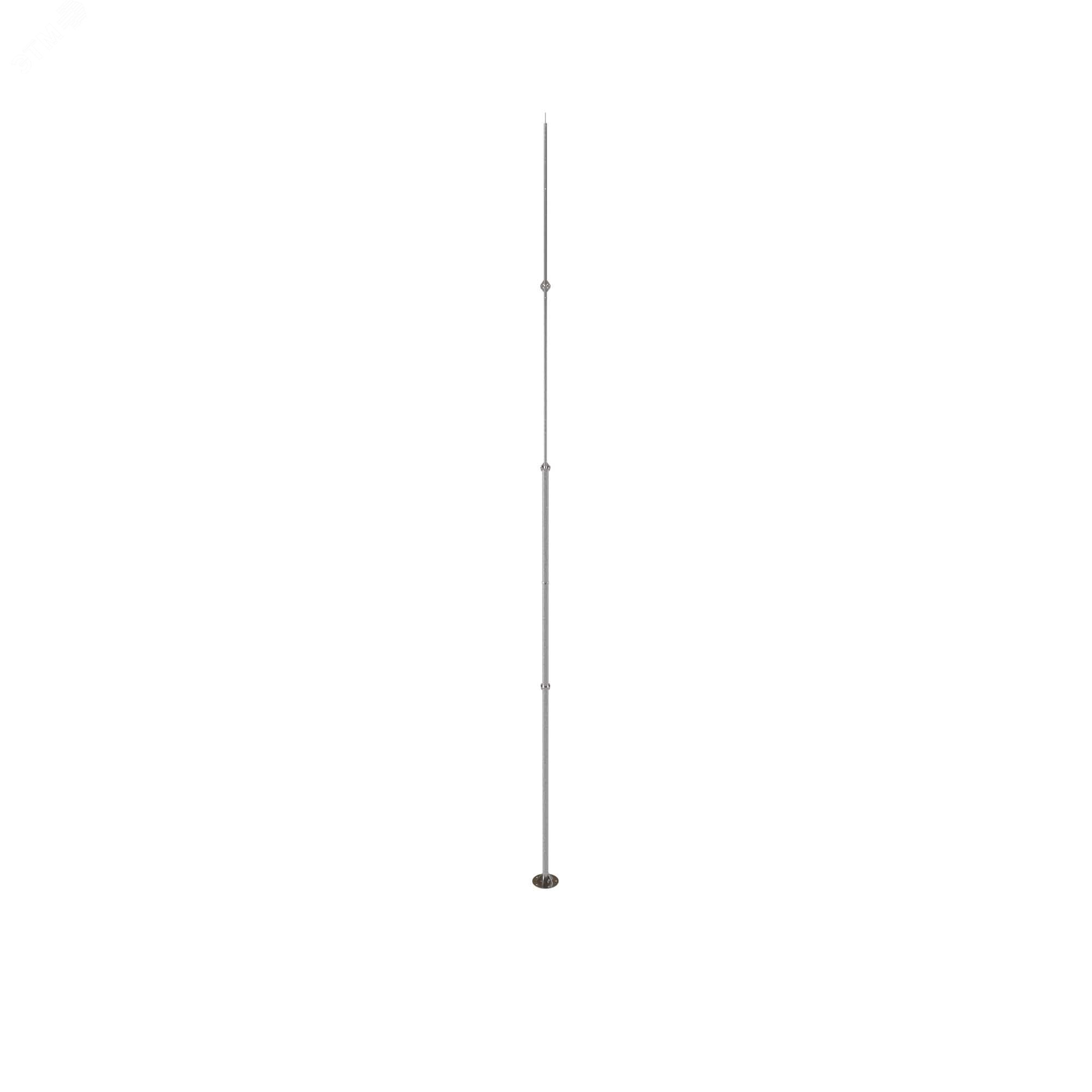 Изображение товара Молниеприемная мачта 12 м сборная из горячеоцинкованной стали для защиты оборудования