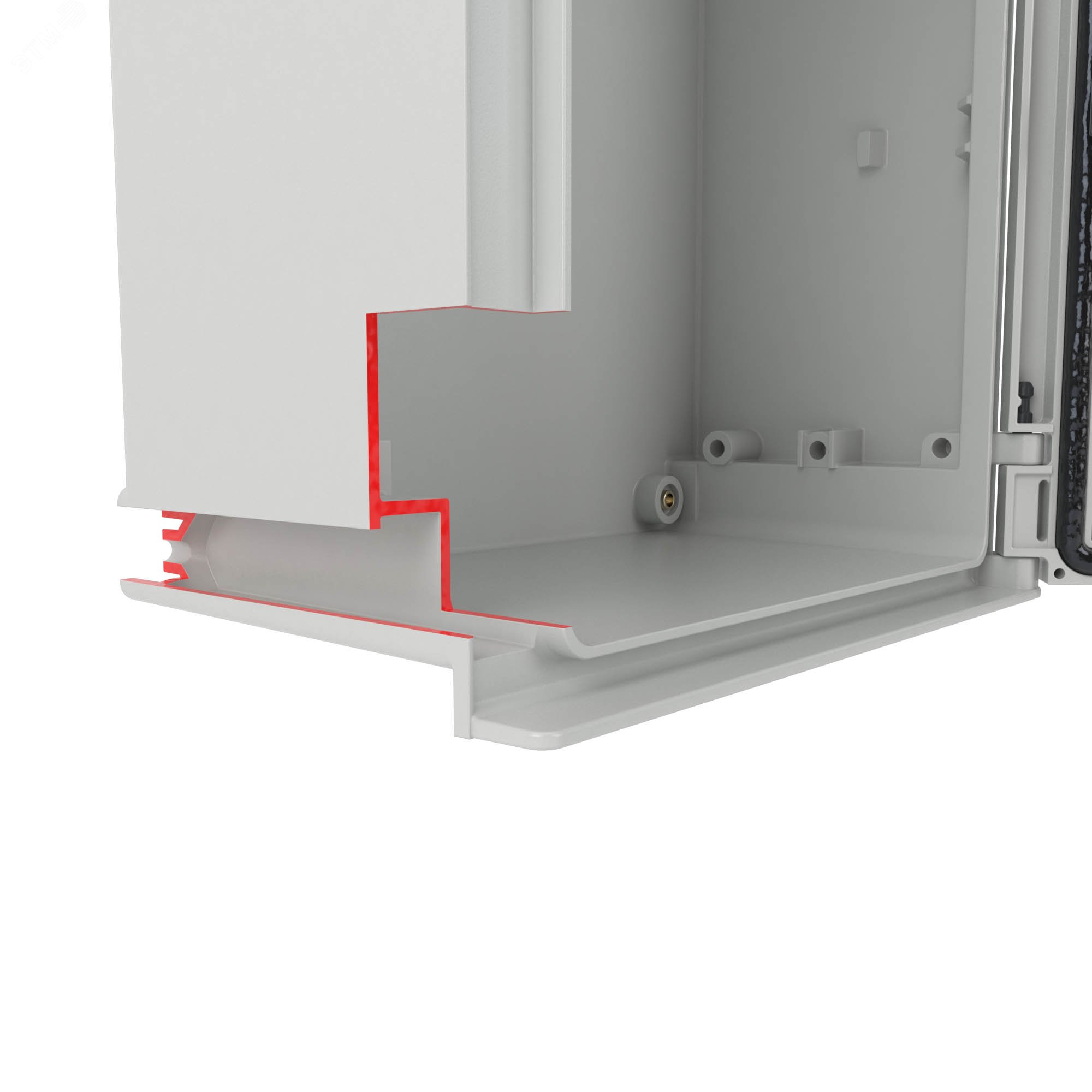 Цельный навесной шкаф из фибергласа без МП со     сплошной дверью 600х400х230 мм CN50649 DKC - превью 4