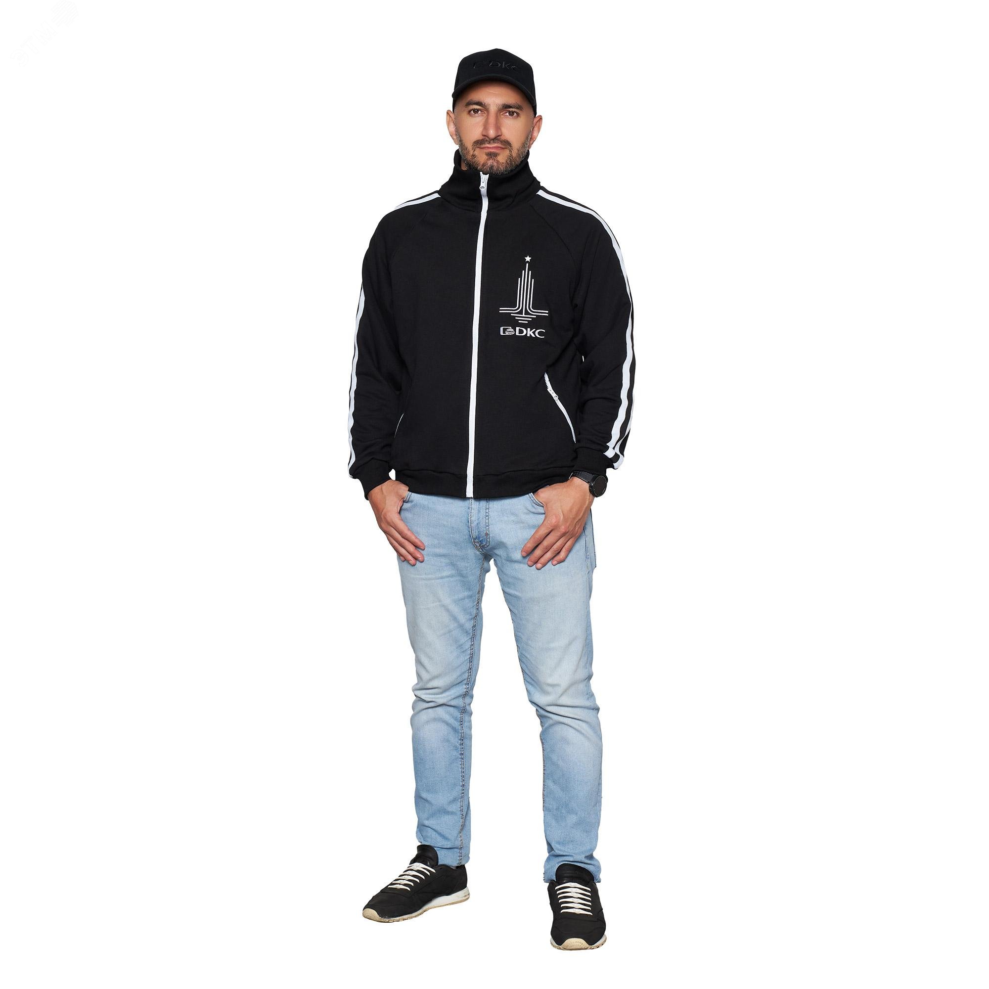 Изображение товара Олимпийка черного цвета модель M из плотного футера дляActive Lifestyle