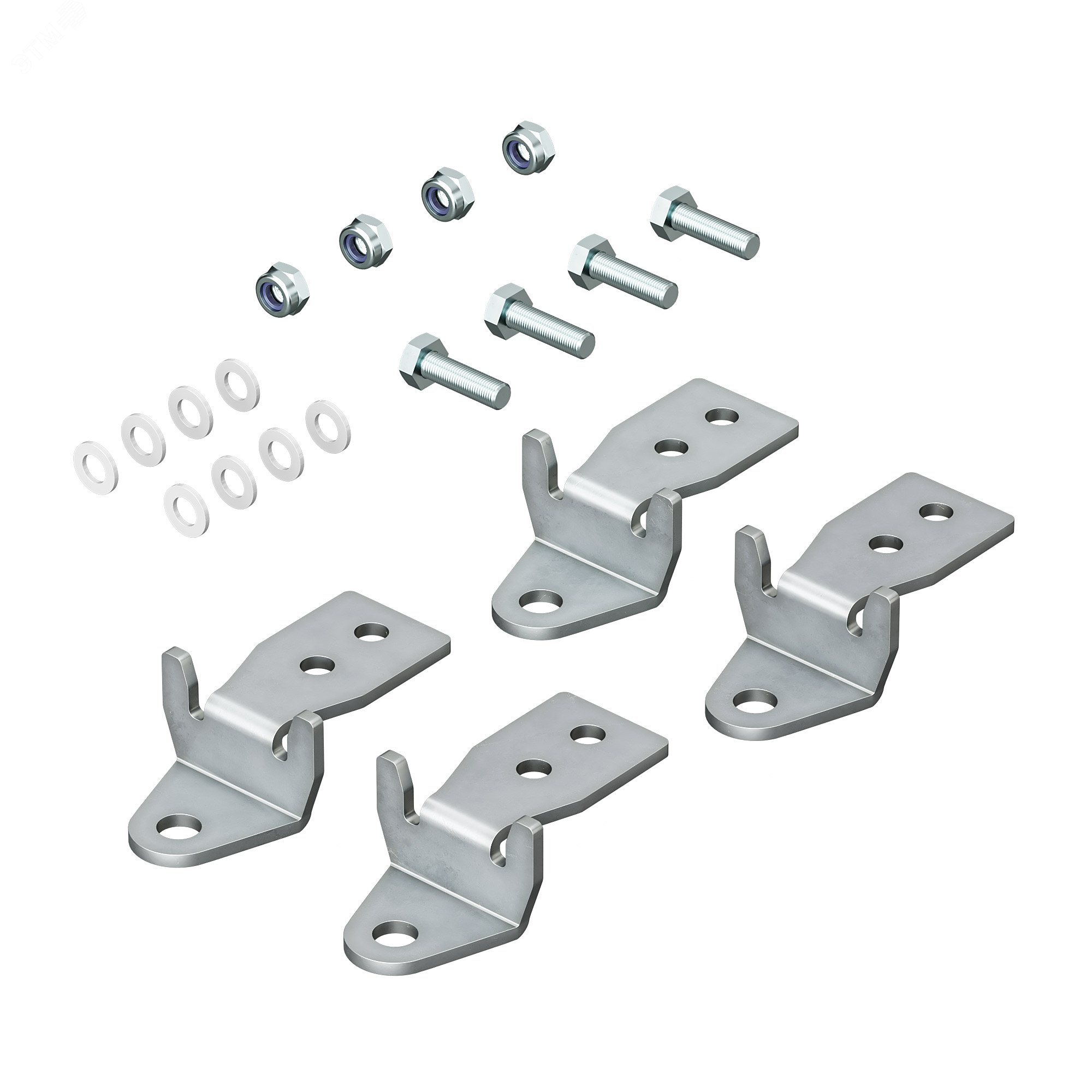 Изображение товара Кронштейны для настенного крепления с удлиненными болтами и гайкой самофиксации для навесных и клеммных корпусов, 4 шт. (уп)