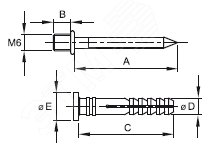 Комплект крепежный для стальных хомутов (винт-шуруп и дюбель) 63768 DKC - превью 2