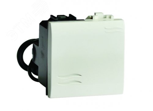 BRAVA Выключатель типа кнопка с подсветкой белый 2 модуля 76022BL DKC - превью 2