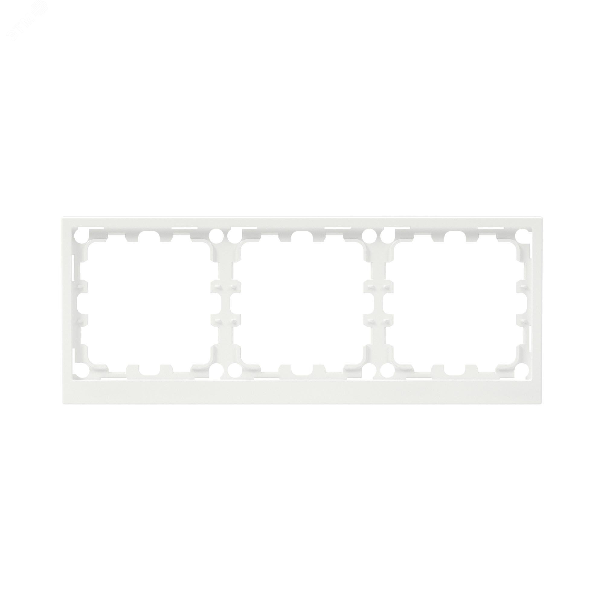 Изображение товара Рамка на 3 поста KANT DKC Белая магнолия