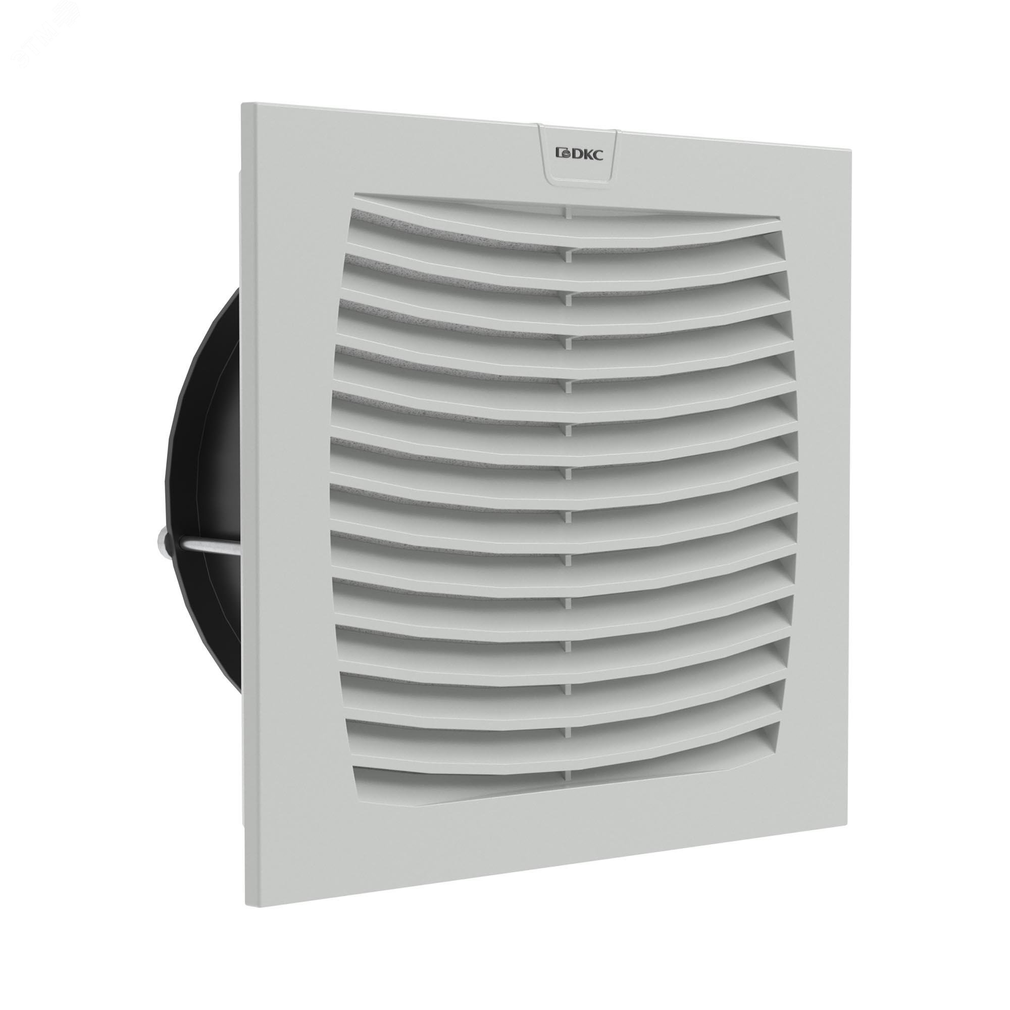 Изображение товара Вентилятор с фильтром ЭМС 260 м3/ч, 12В DC, 204х204 мм, IP54 DKC