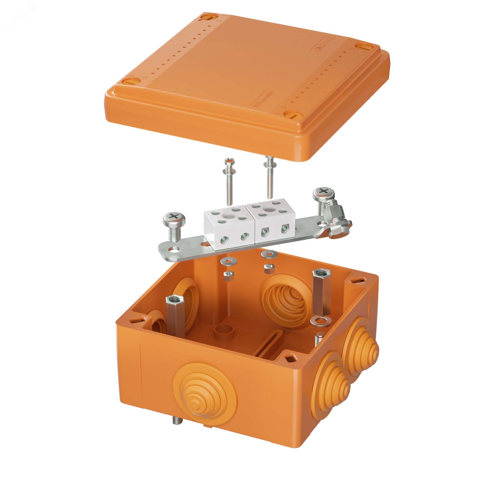 Коробка пластиковая FS с кабельными вводами и клеммниками IP55 100х100х50мм FSB11404 DKC - превью 2