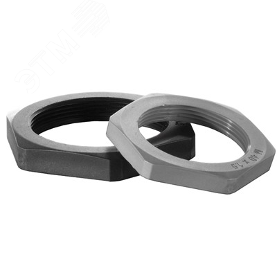 Изображение товара Гайка М63х1.5 полиамид черная для систем крепежа