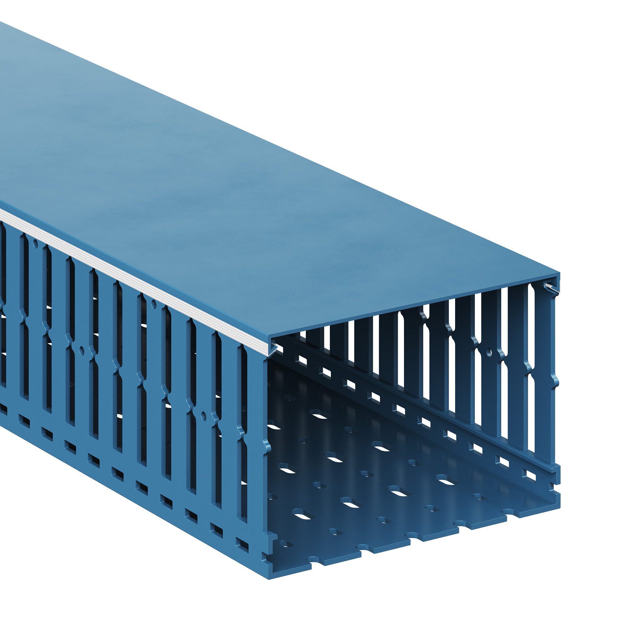 Короб перфорированный синий RL12 150х10