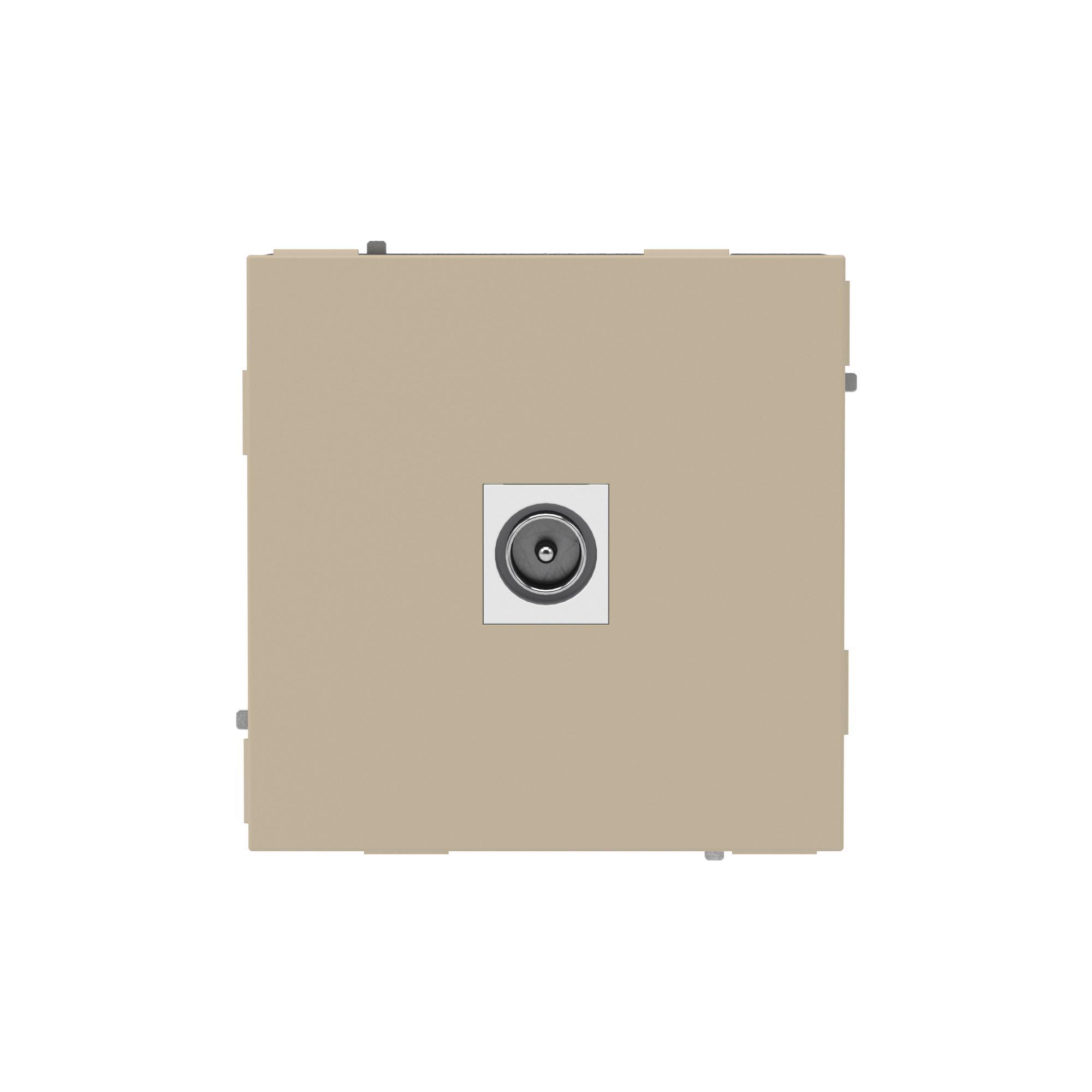 Розетка TV одиночная, KANT, ванильный марципан