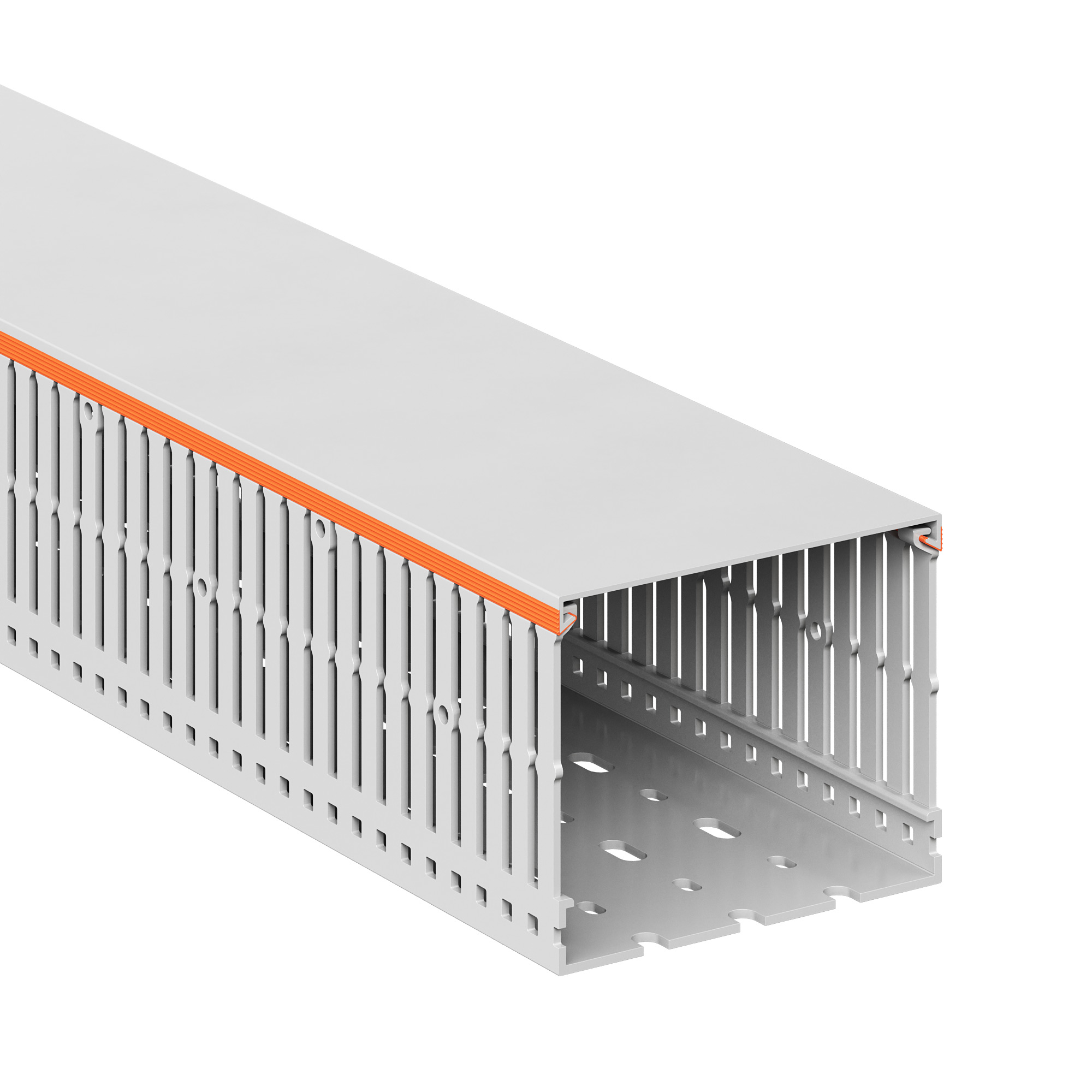 Короб перфорированный RLHF6 100x80, без галогенов, светло-серый
