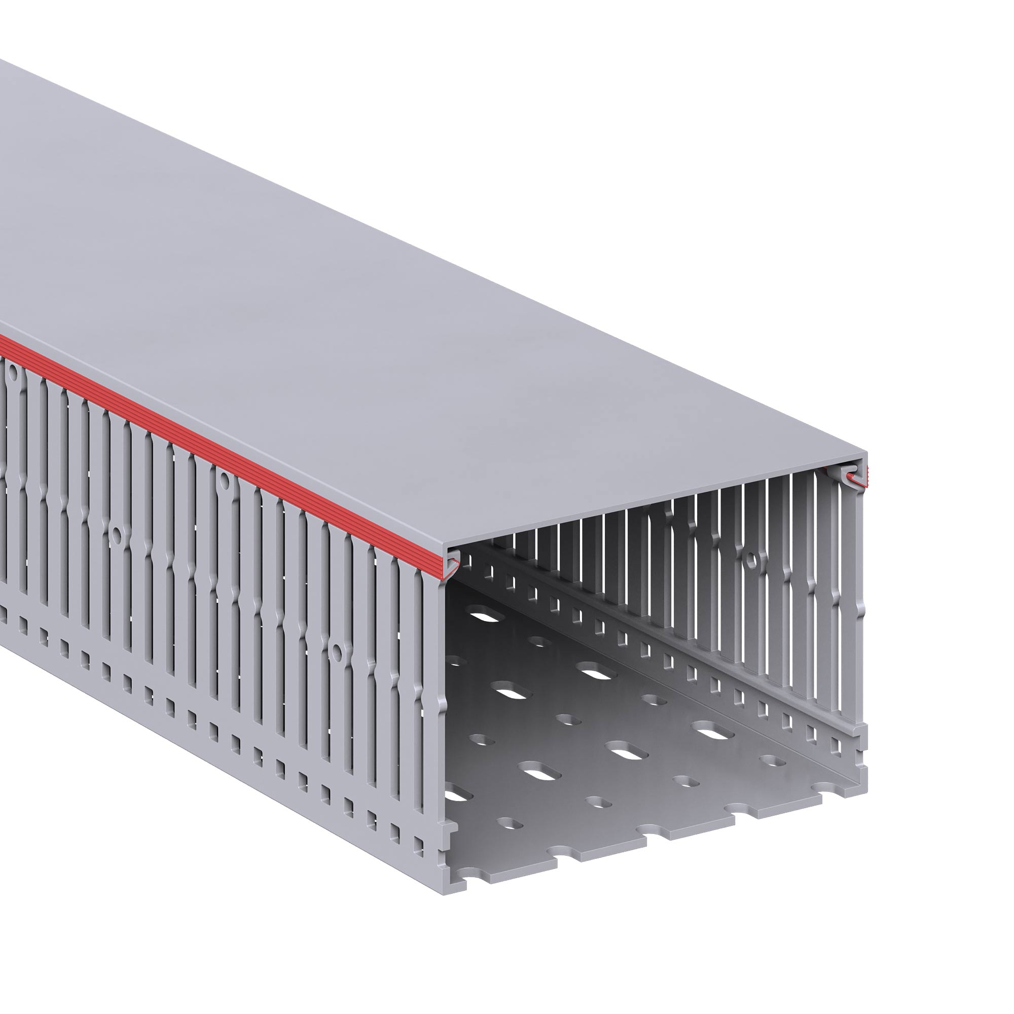 Короб перфорированный RL6 120x80 серый QUADRO