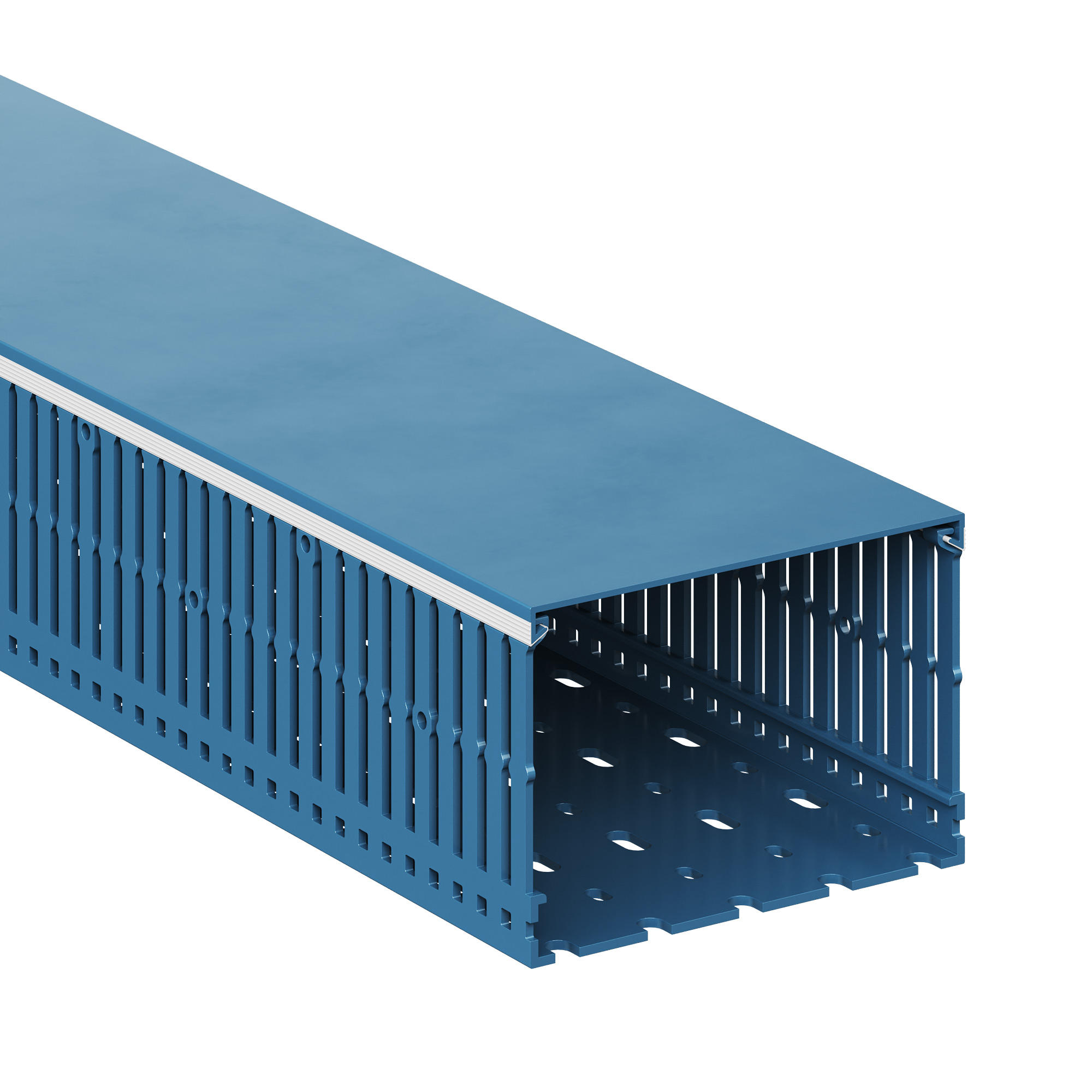 Короб перфорированный синий RL6 120x80