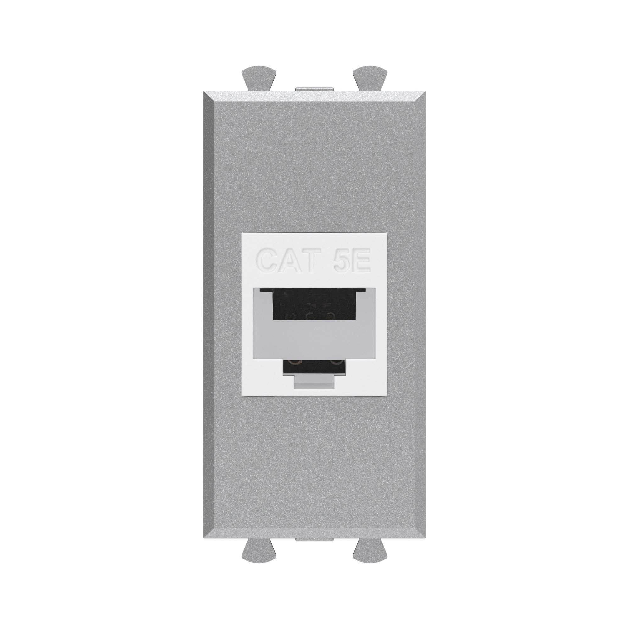 Avanti Компьютерная розетка RJ-45 без шторки      модульная, кат.5е, "Avanti", Закаленная сталь, 1  модуль