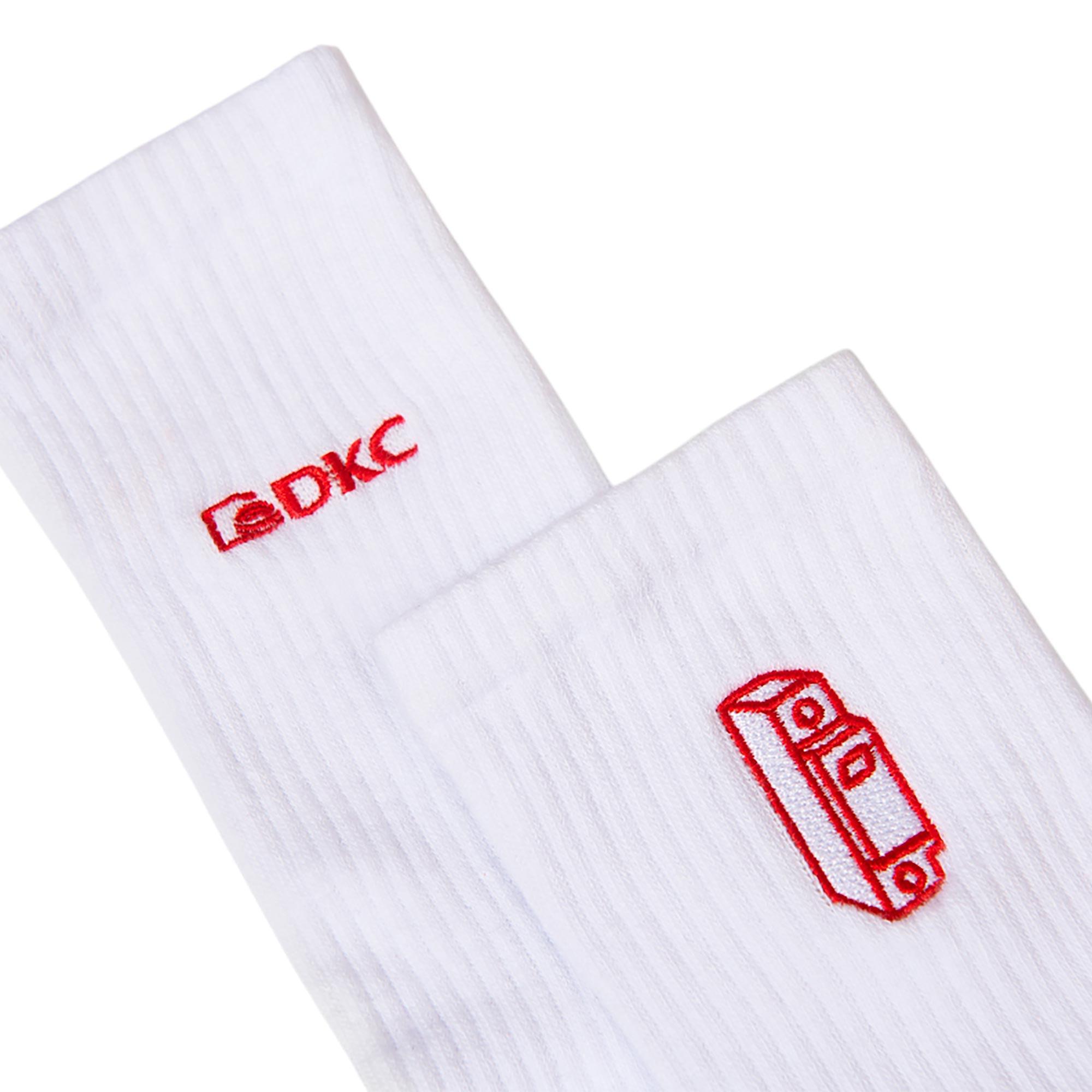 Носки белые с вышивкой, размер 41-44