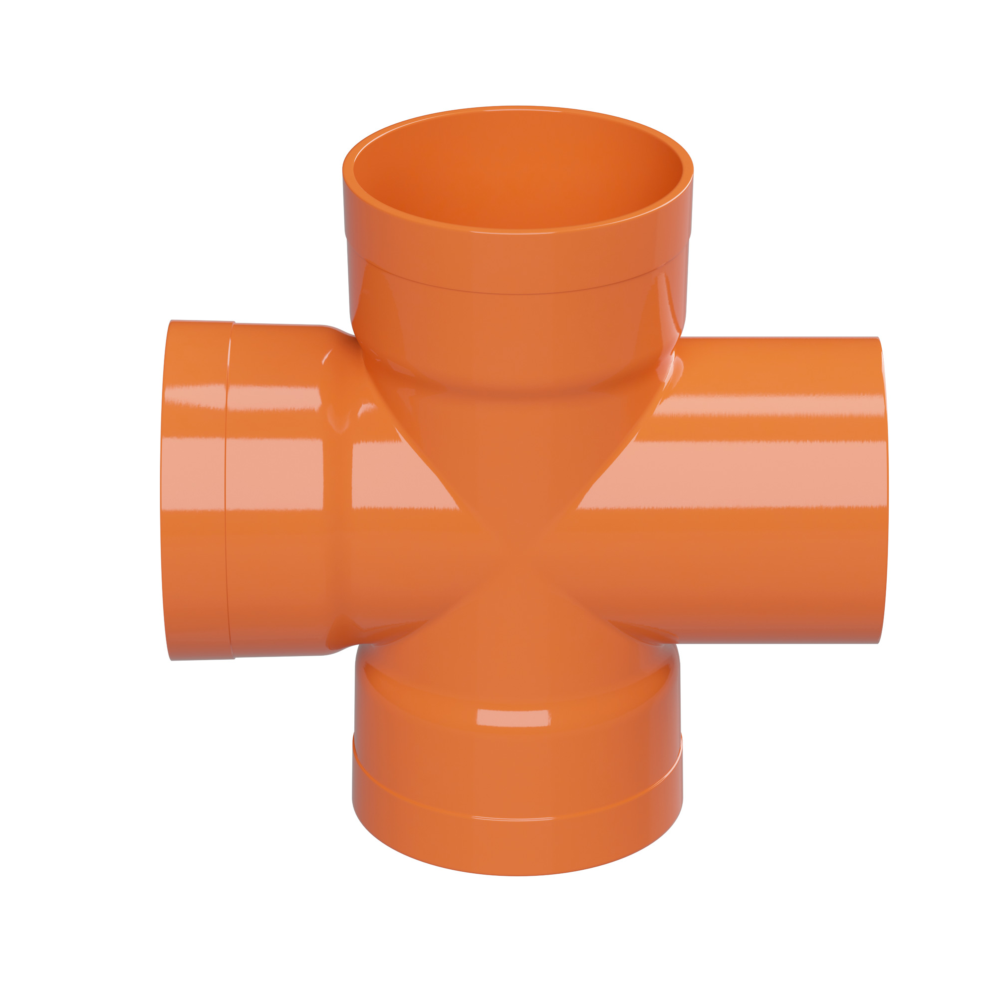 Соединение крестообразное для двустенных труб 90 градусов диаметр 110мм полипропилен