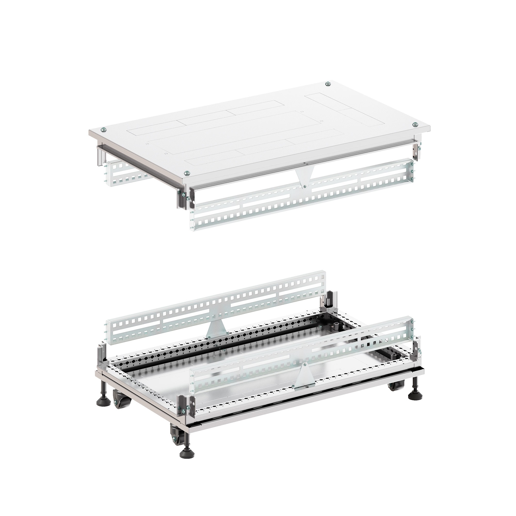 Комплект крыша-основание преперфорированные IT-CQE600x800, RAL7035