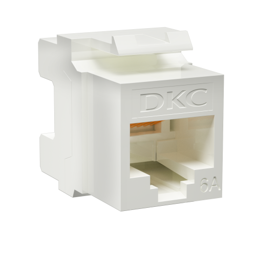 Модуль Keystone RJ45 CAT6А неэкр180 градусов белый