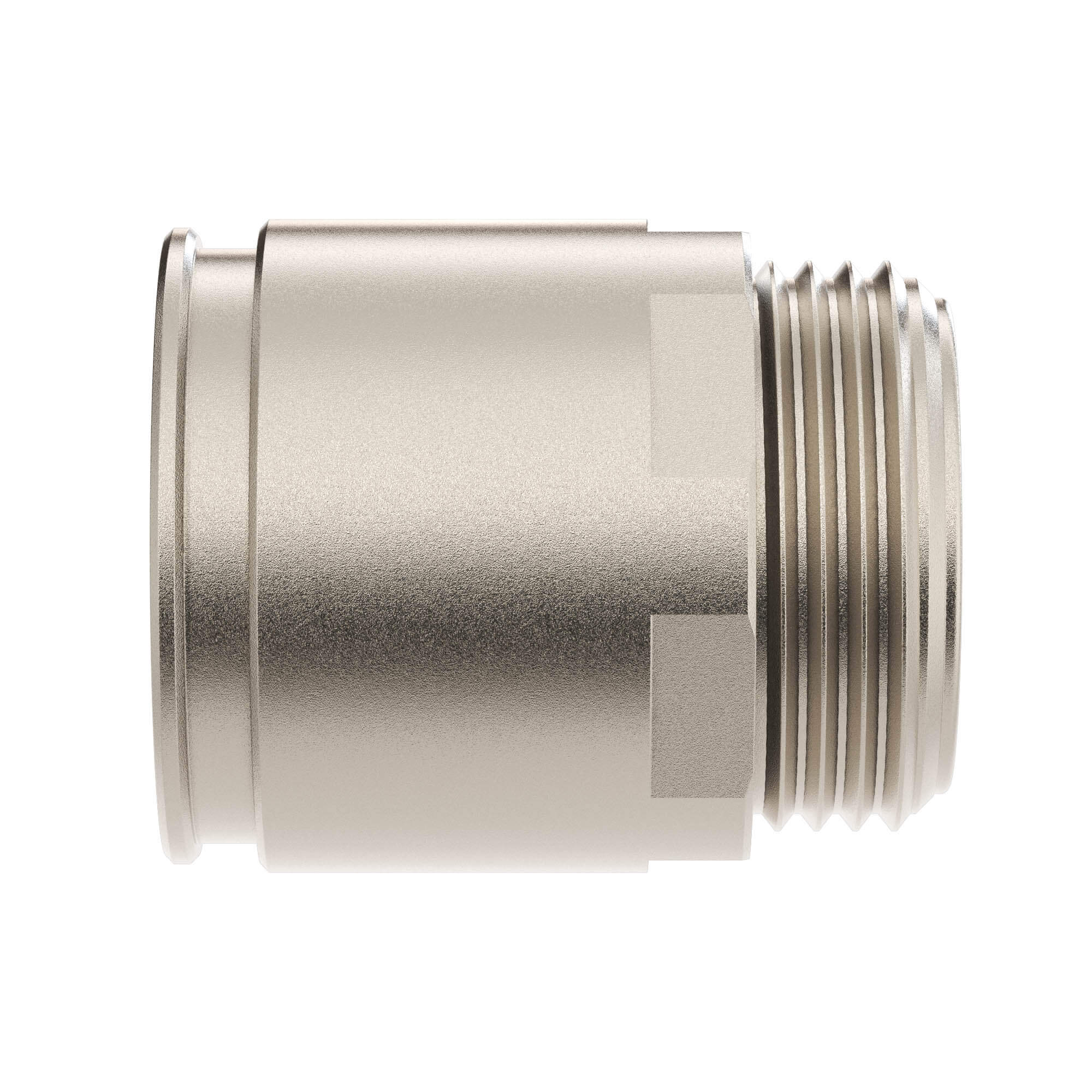 Муфта труба-коробка диаметр 32мм IP66/IP67 М32х1.5 никелированная латунь