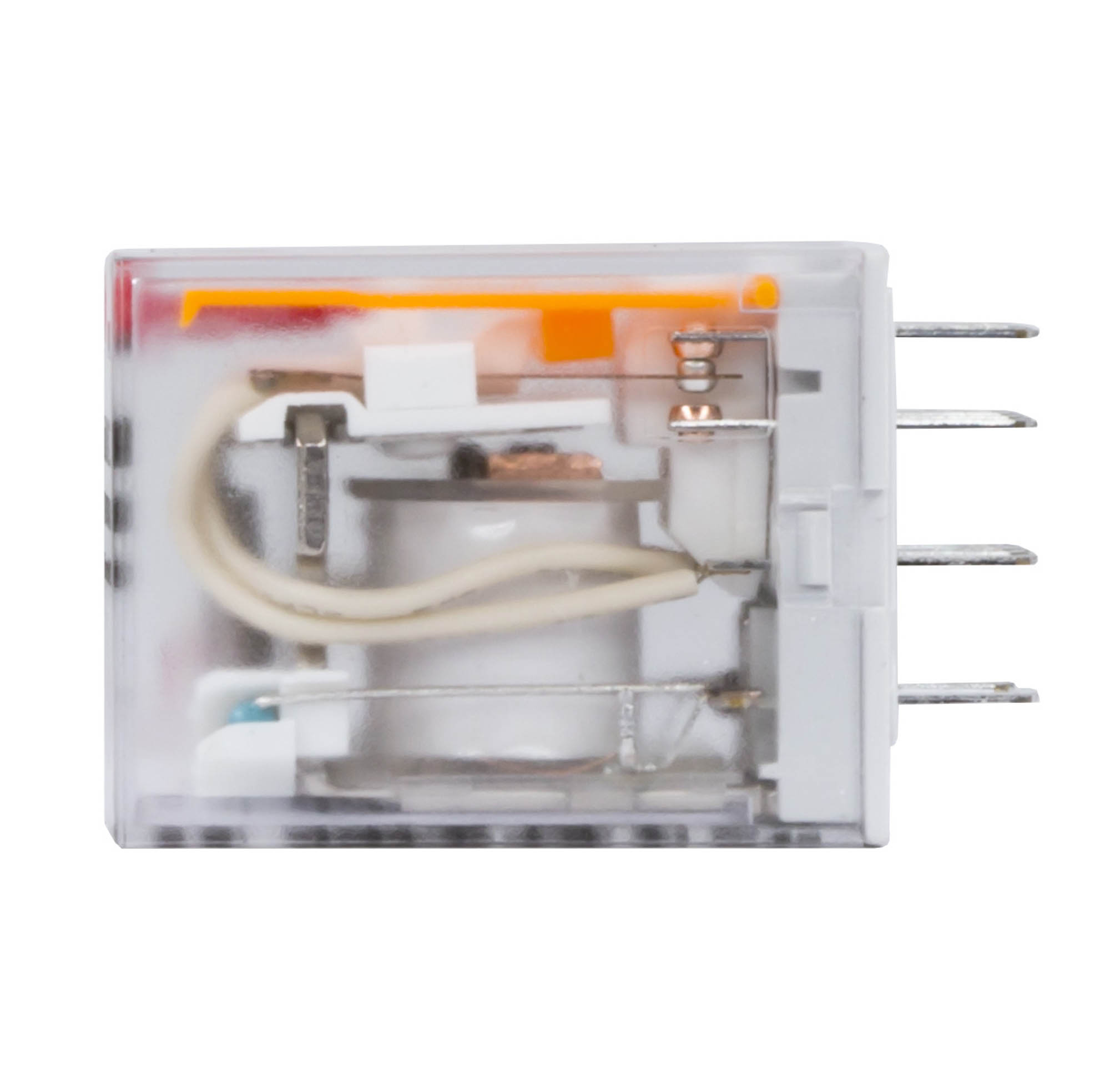 Реле миниатюрное промышленное общего назначения, 2CO, коммутируемый ток 10 А, AgSnO, напряжение 230V AC, опция – светодиод