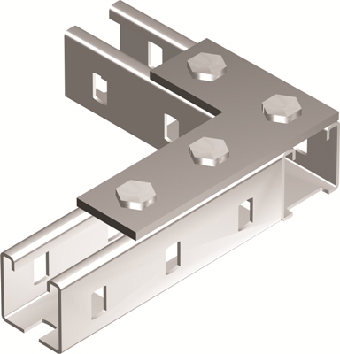Пластина соединительная 90х140 мм L-образная 4отверстия горячеоцинкованная