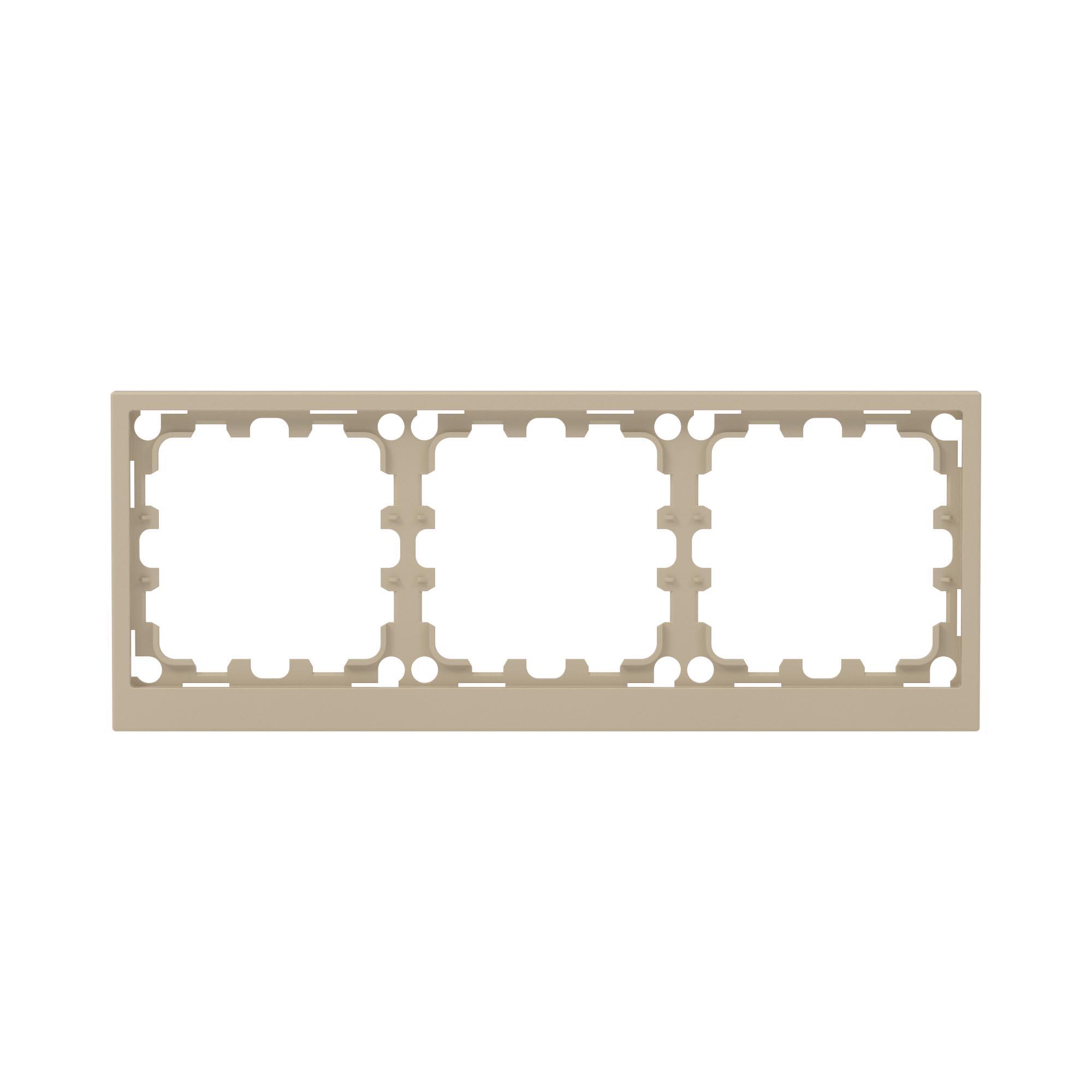 Рамка 3 поста IP44, KANT, ванильный марципан
