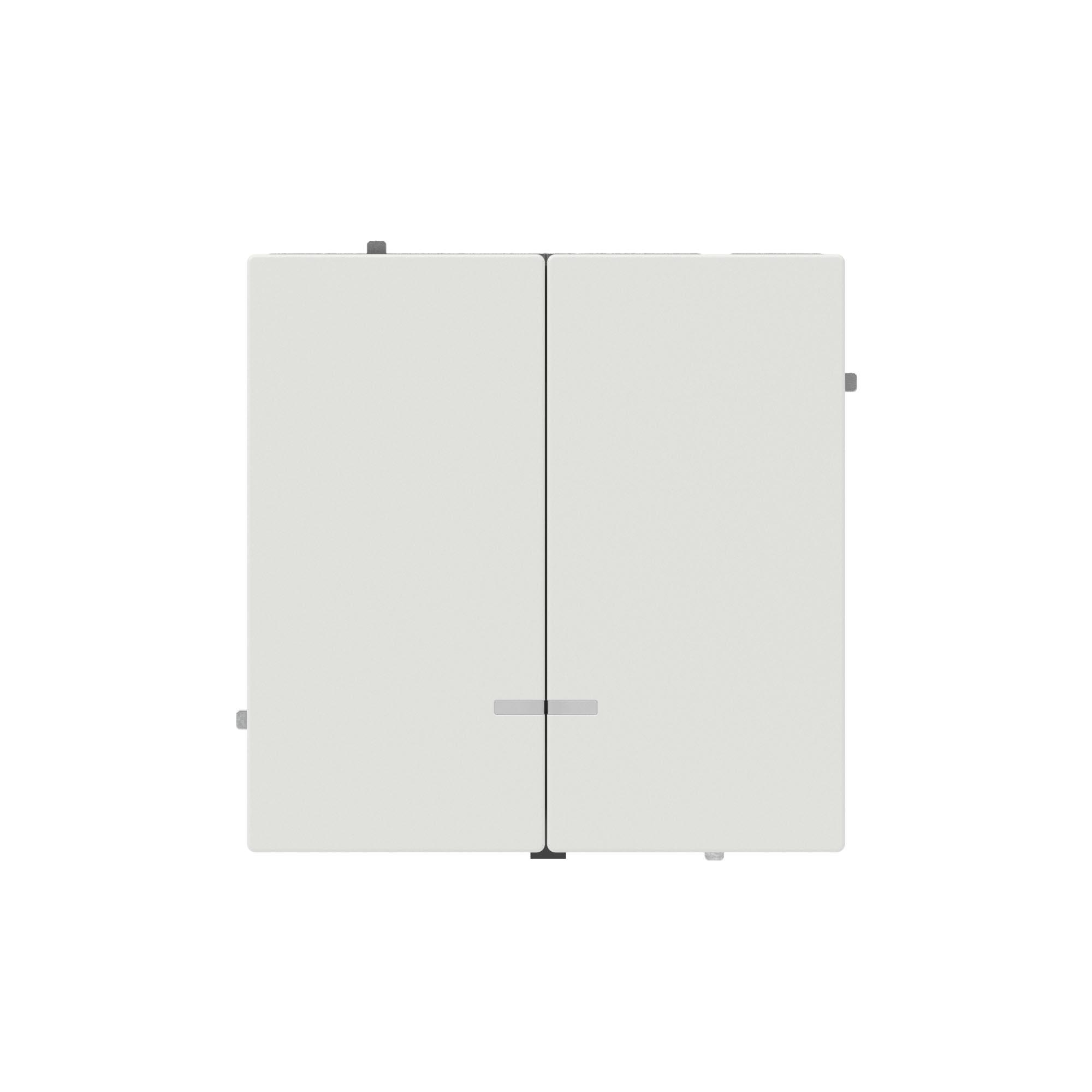 Выключатель двухклавишный с подсветкой, KANT, белый песок