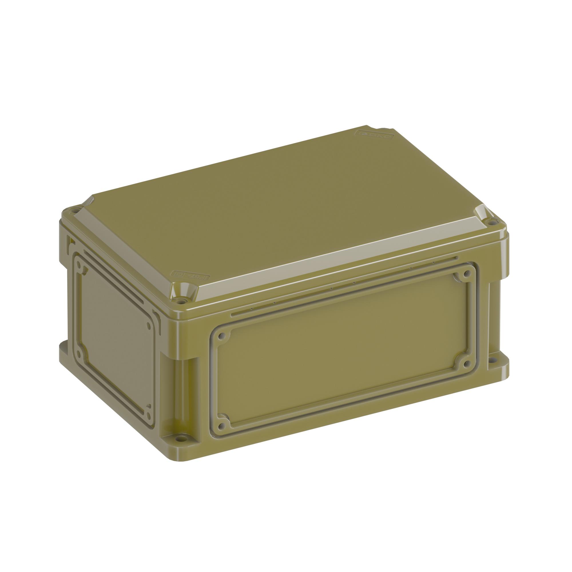 Корпус RAM box без МП 300х200х146 мм, с фланцами, непрозрачная крышка  высотой 21 мм, IP66/IP67, RAL6014