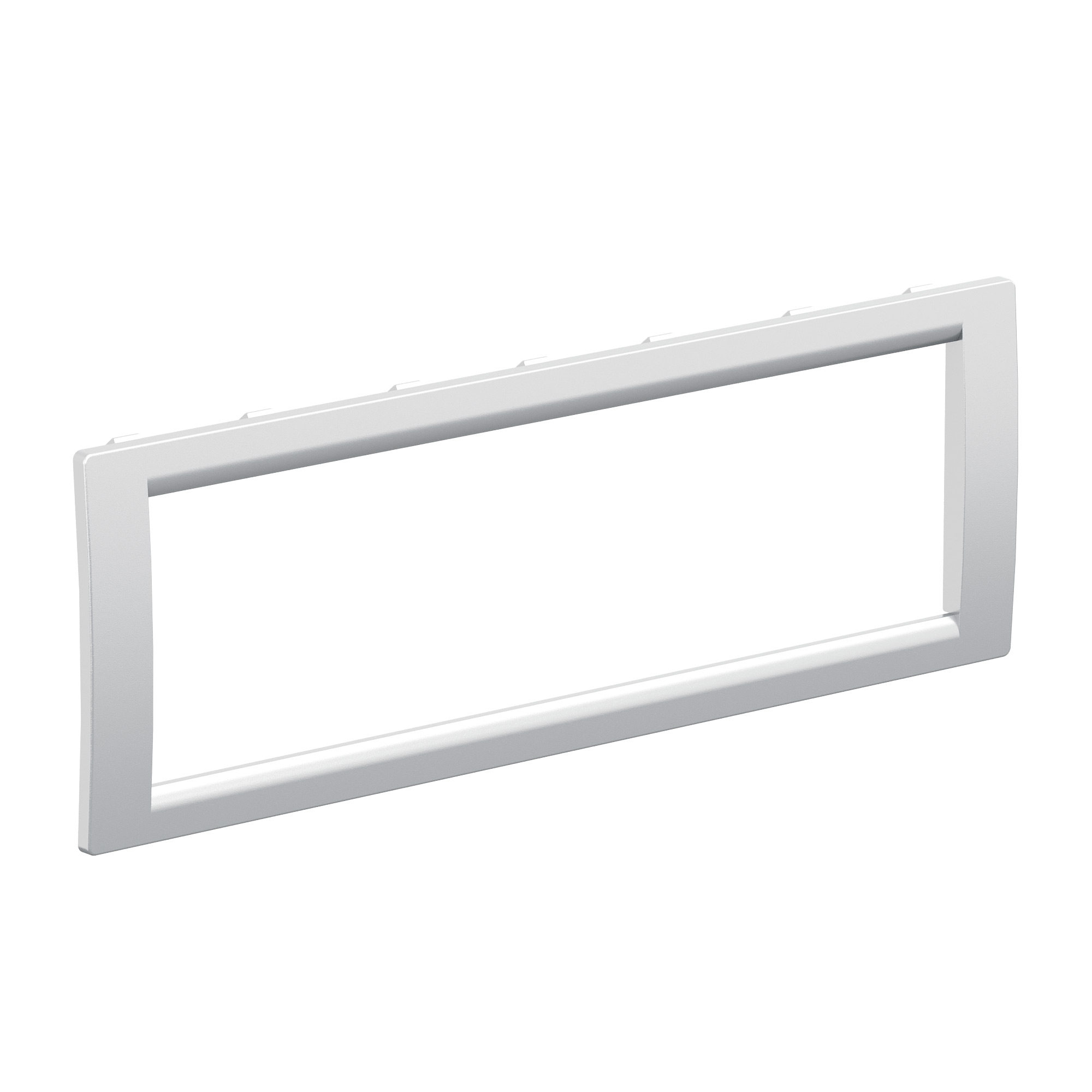 Рамка универсальная на 6 модулей, цвет серый металлик