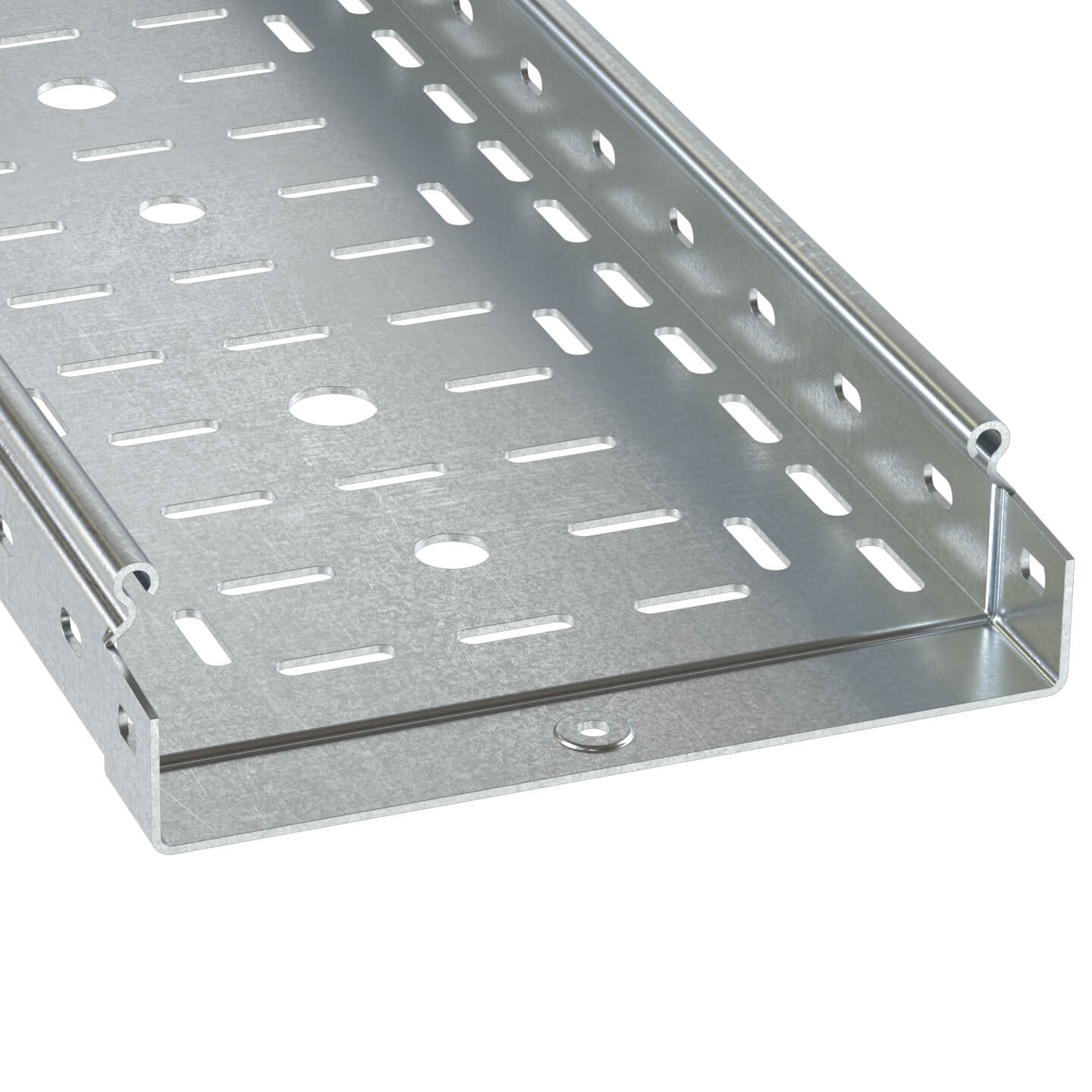 Лоток перфорированный 500х50 L=3000мм толщина 1.2мм горячеоцинкованный