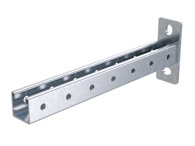 Кронштейн одиночный LAS 41х41 мм основание 200 мм горячеоцинкованный