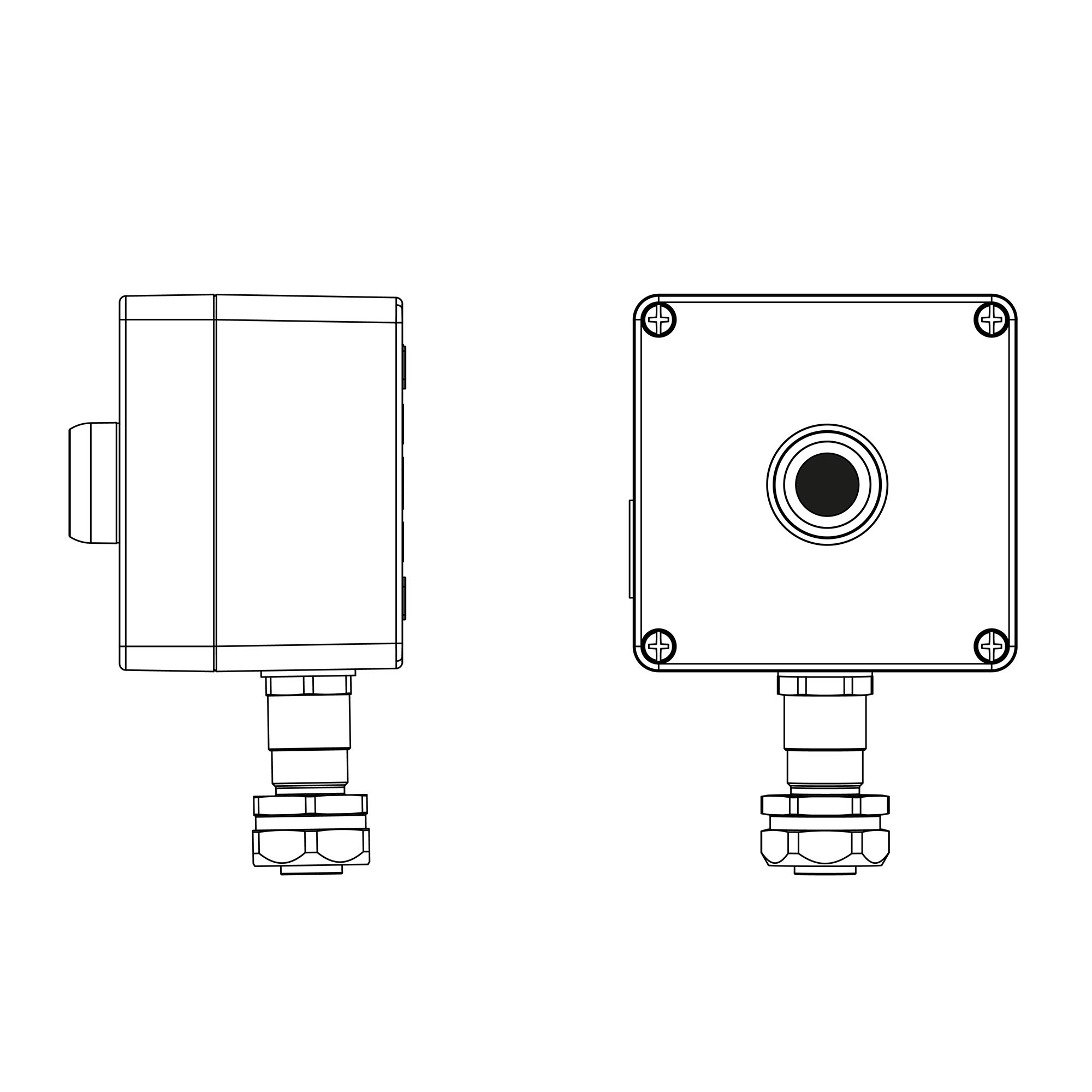 Пост взрывозащищенный управления из алюминия CPU-A-12-(1xP1B(11))-1xKAEPM2MHK-20(C)1Ex de IIC Т5 Gb / Ex tb IIIC T95°Cdb IP66