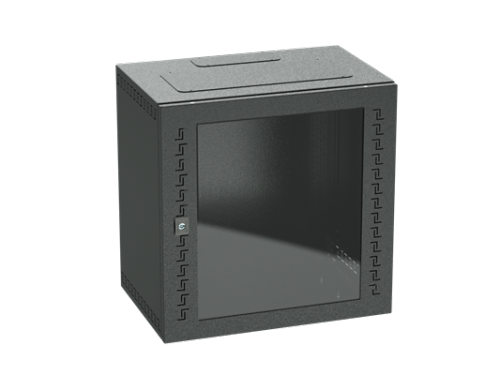 Шкаф телекоммуникационный навесной 9 U (500х600х400) дверь стекло RAL9005